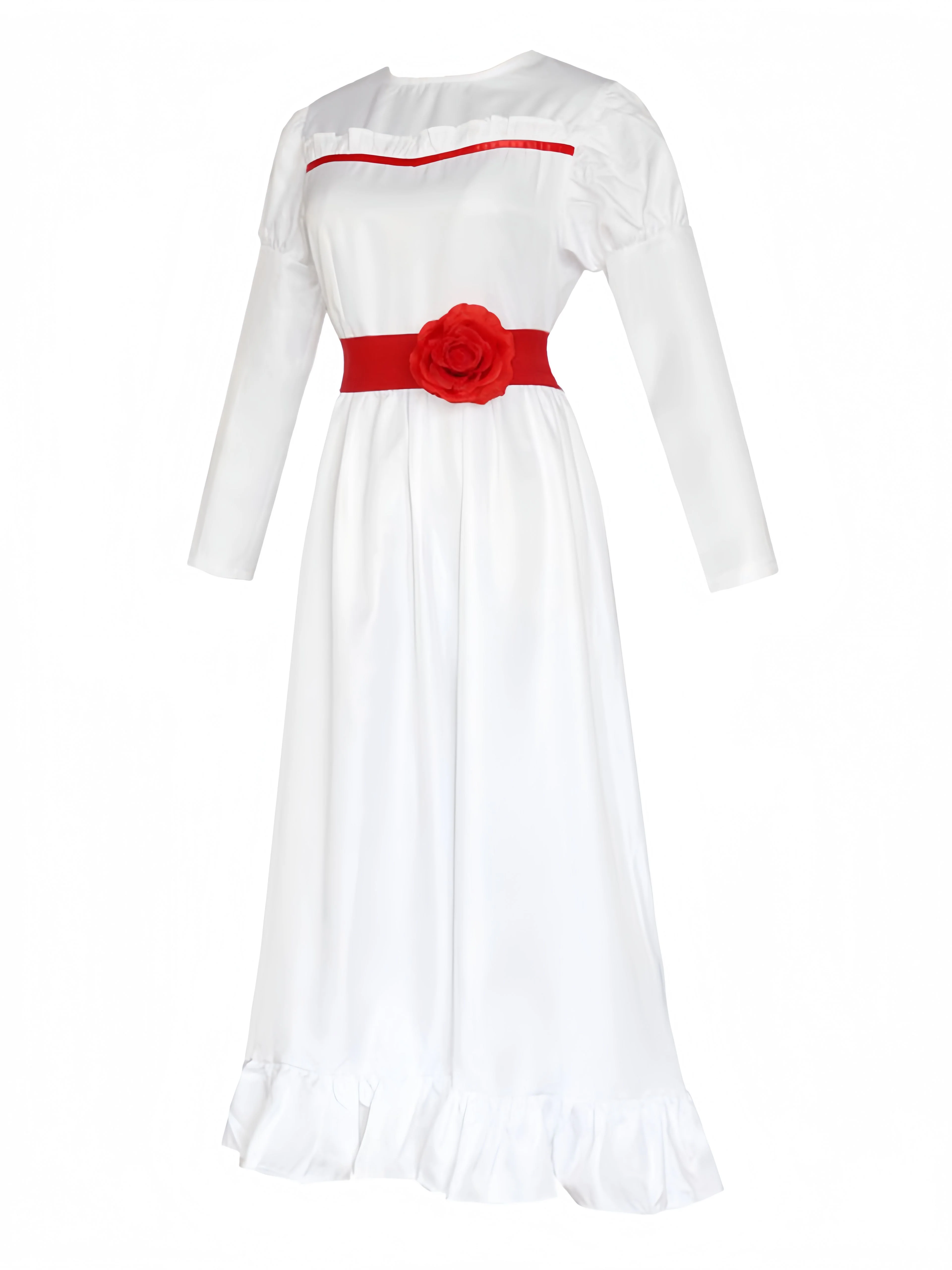 White 1940s Annabelle Doll Inspired Dress - Image 2