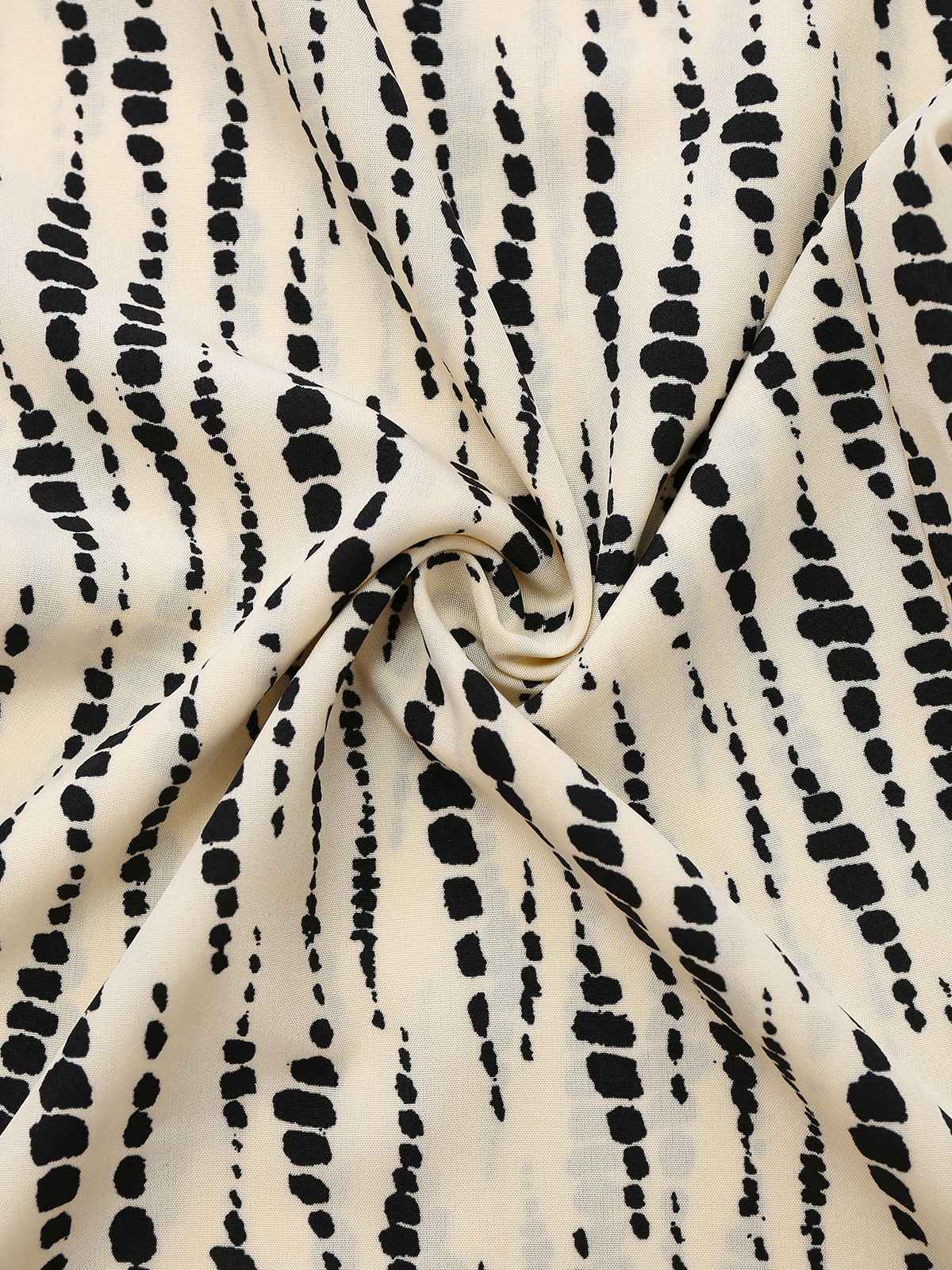 White 1940s Ink Stains Oblique Neck Jumpsuit - Image 5