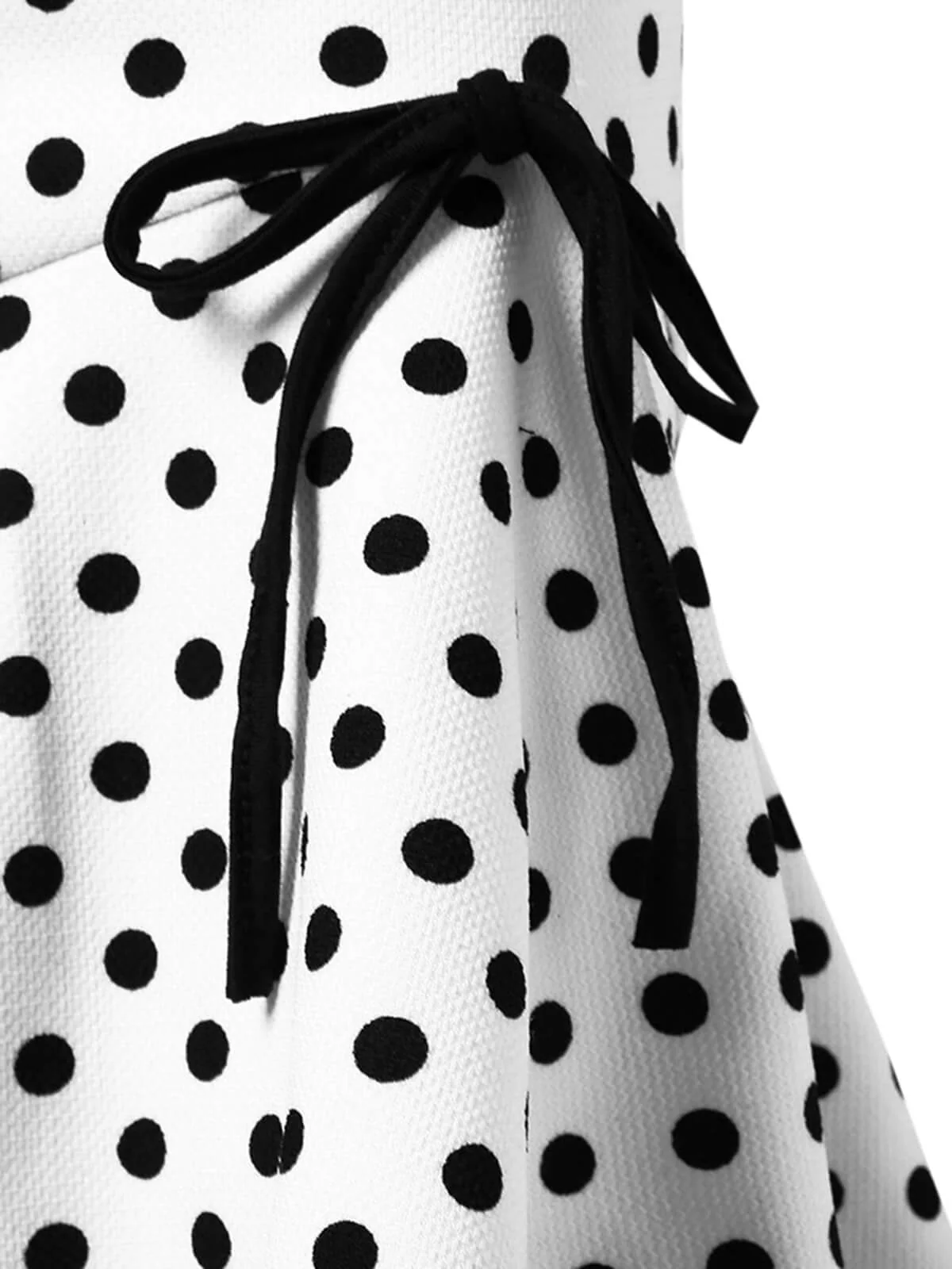 White 1940s Polka Dots Mermaid Skirt - Image 3