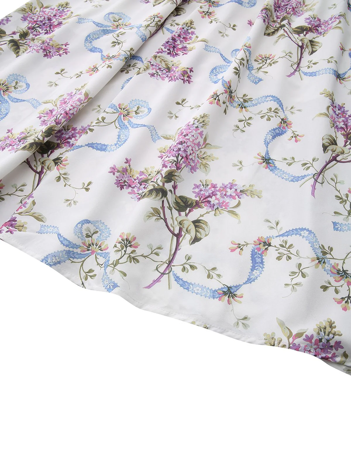 White 1940s Slip Floral Corset Tea Dress - Image 6