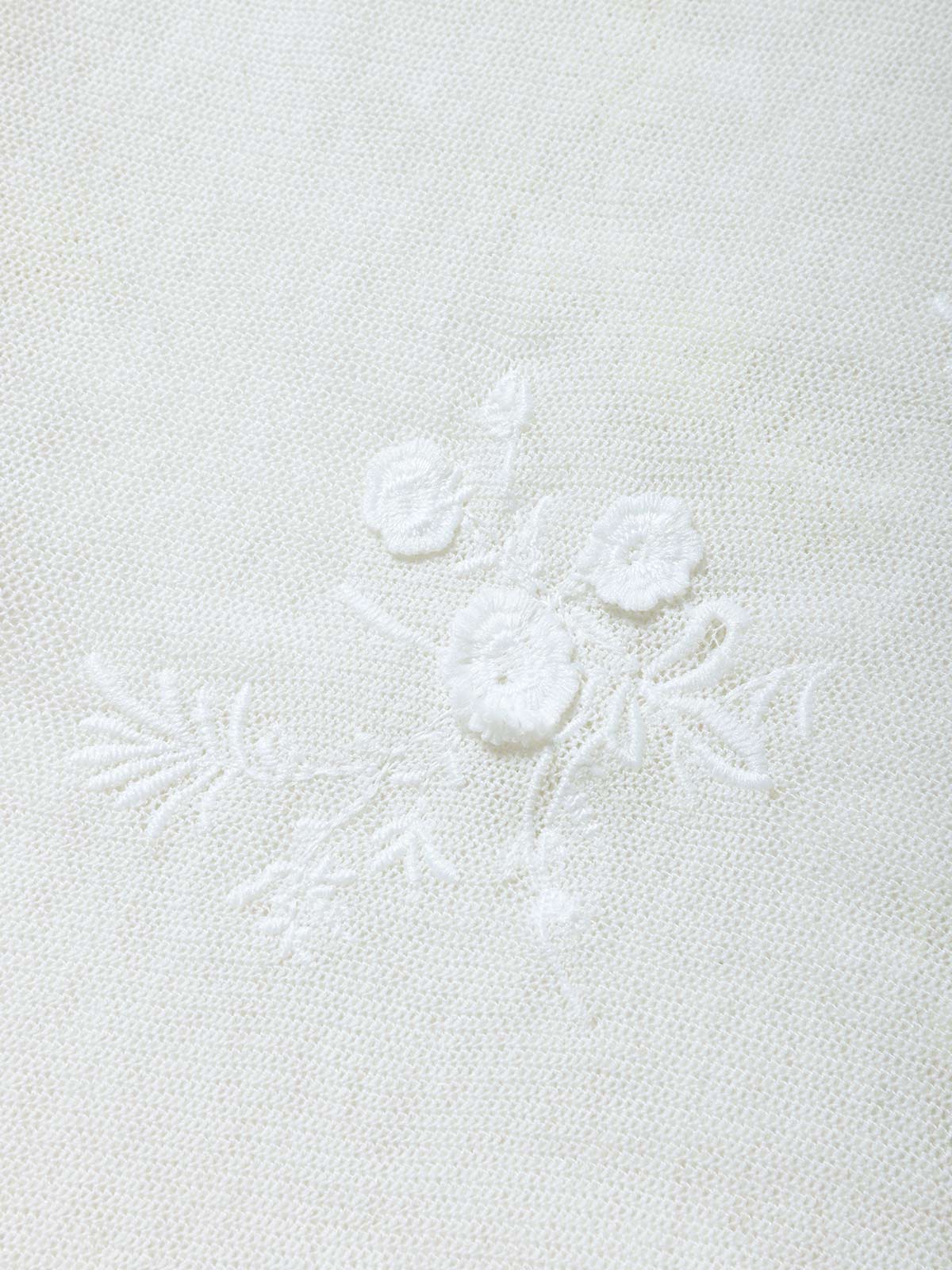 [Pre-Sale] White 1950s 3D Floral Embroidery Mesh Cover-up - Image 7