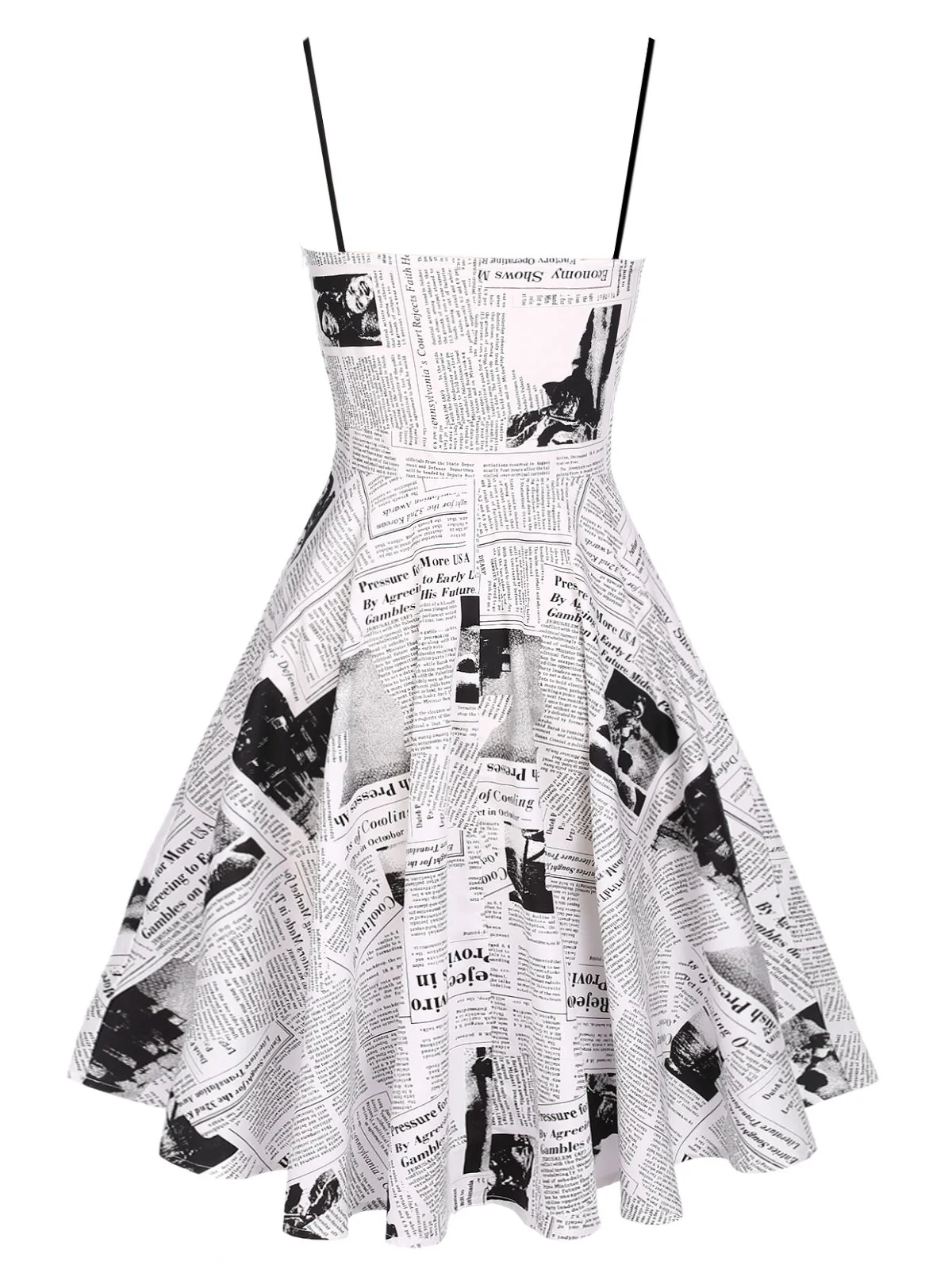 White 1950s Bat Cape Swing Dress - Image 4