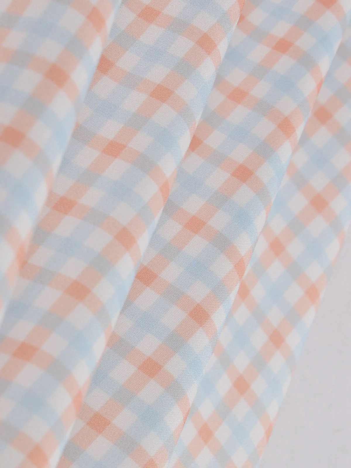 White 1950s Gingham Plaid Spaghetti Strap Dress - Image 3