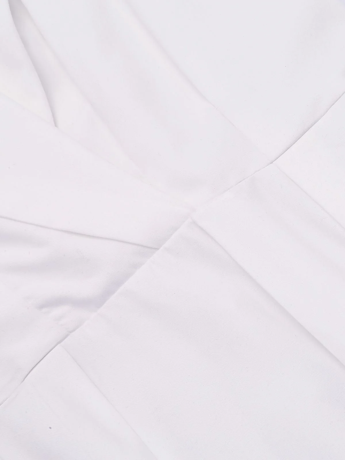 White 1950s Halter Belted Swing Dress - Image 8