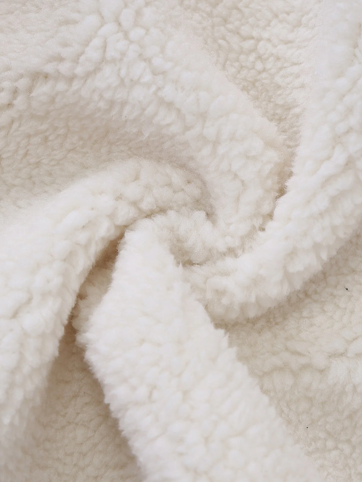 White 1960s Faux-Wool Stand Collar Jacket - Image 7