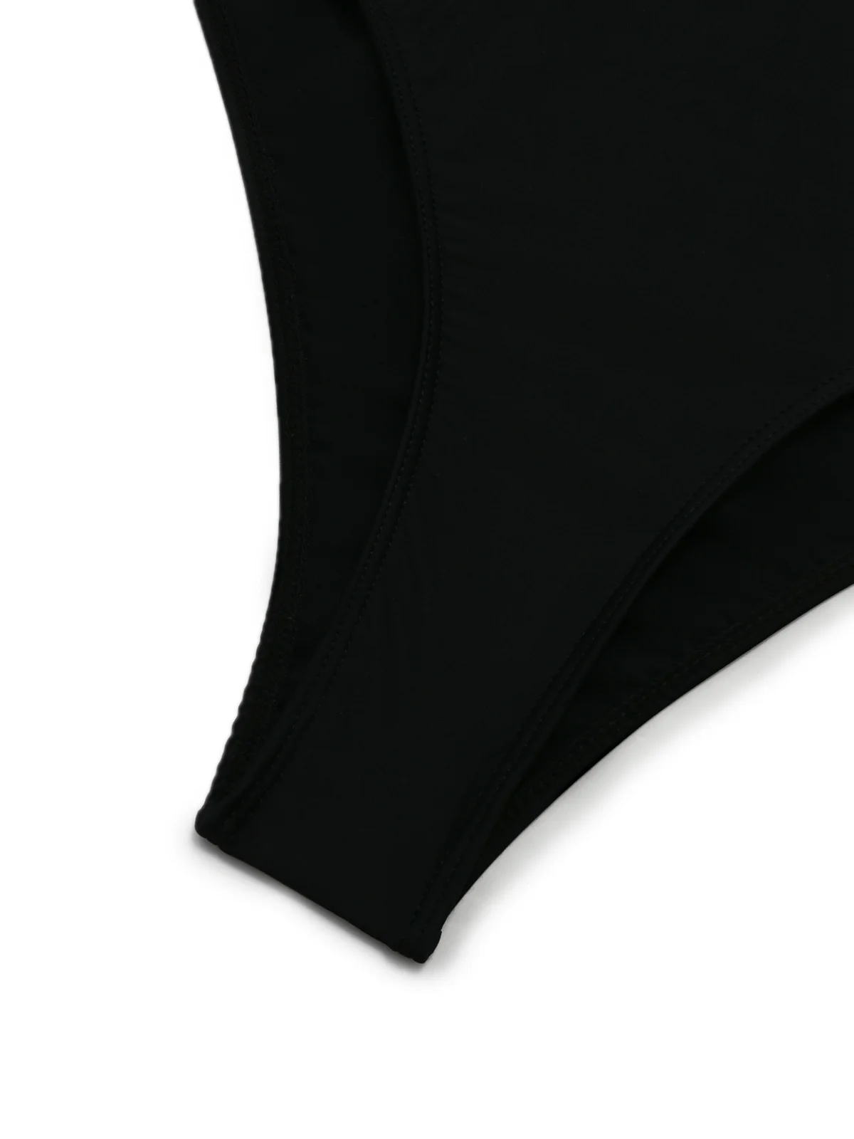 White 1960s Halter Deep V-Neck One-Piece Swimsuit - Image 3