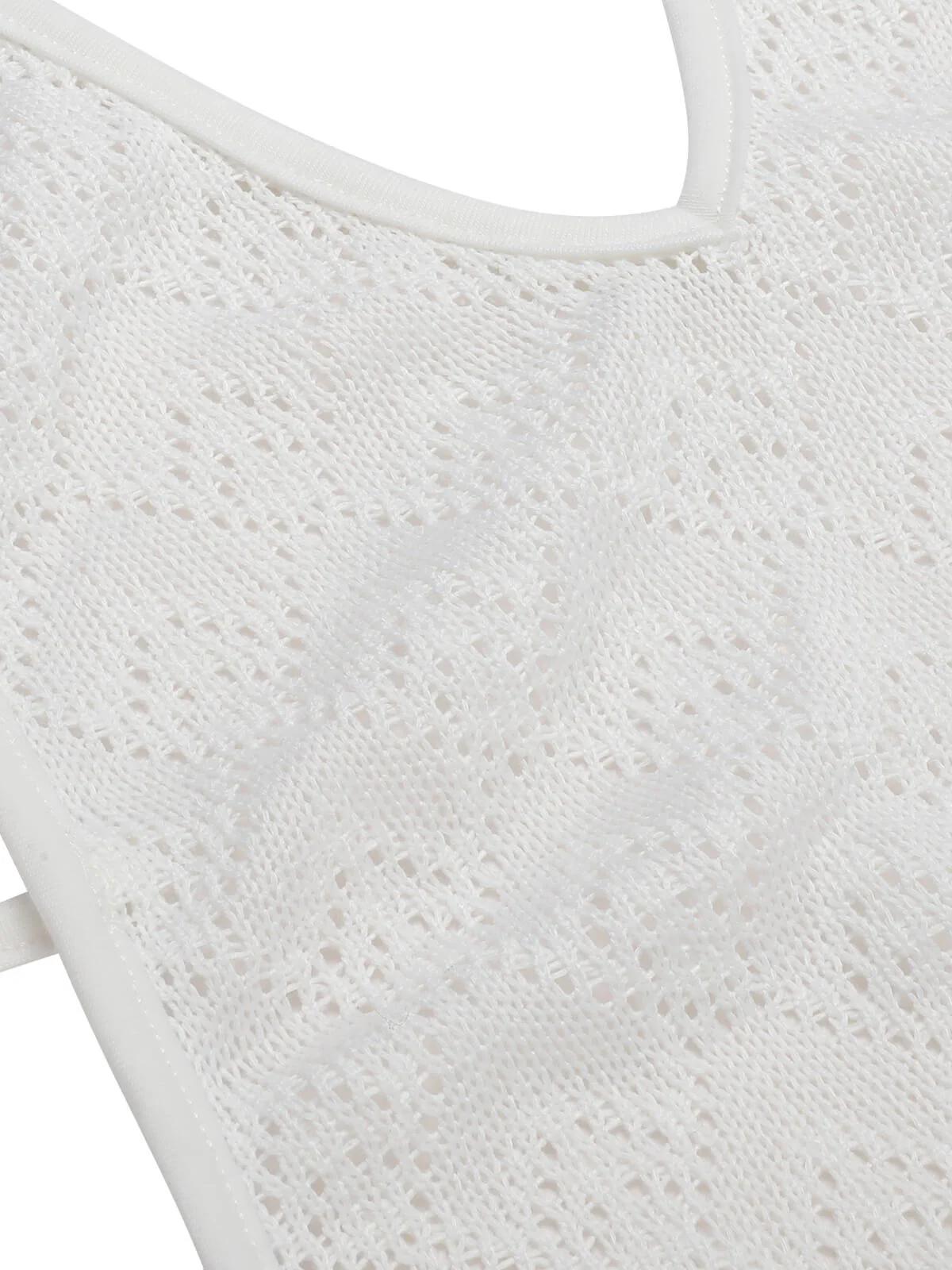 White 1960s Knitted Halter Dress Cover-Up - Image 5