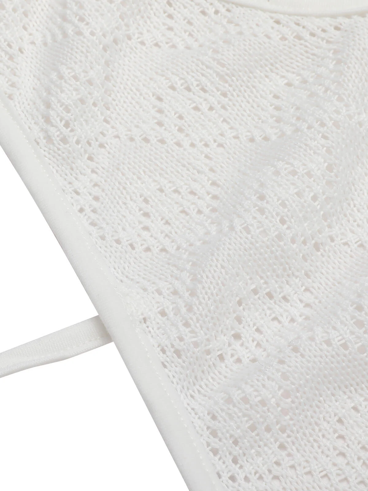 White 1960s Knitted Halter Dress Cover-Up - Image 6
