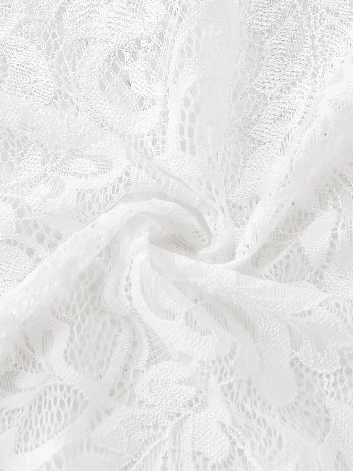[Pre-Sale] White 1960s Lace Flared Sleeve Ruffle Maxi Cover-Up - Image 9