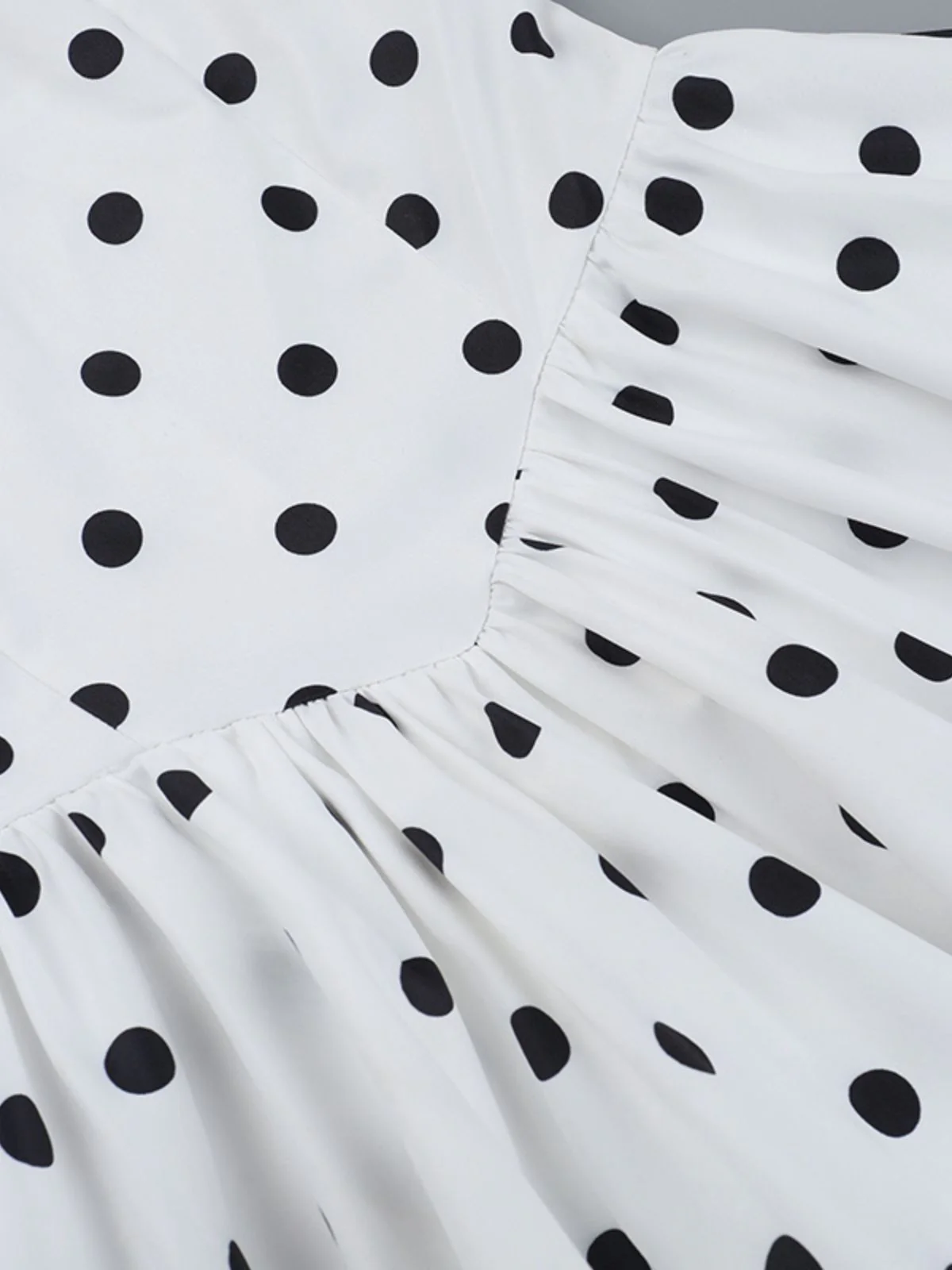 White 1960s Polka Dots Halter Tutu Dress - Image 10