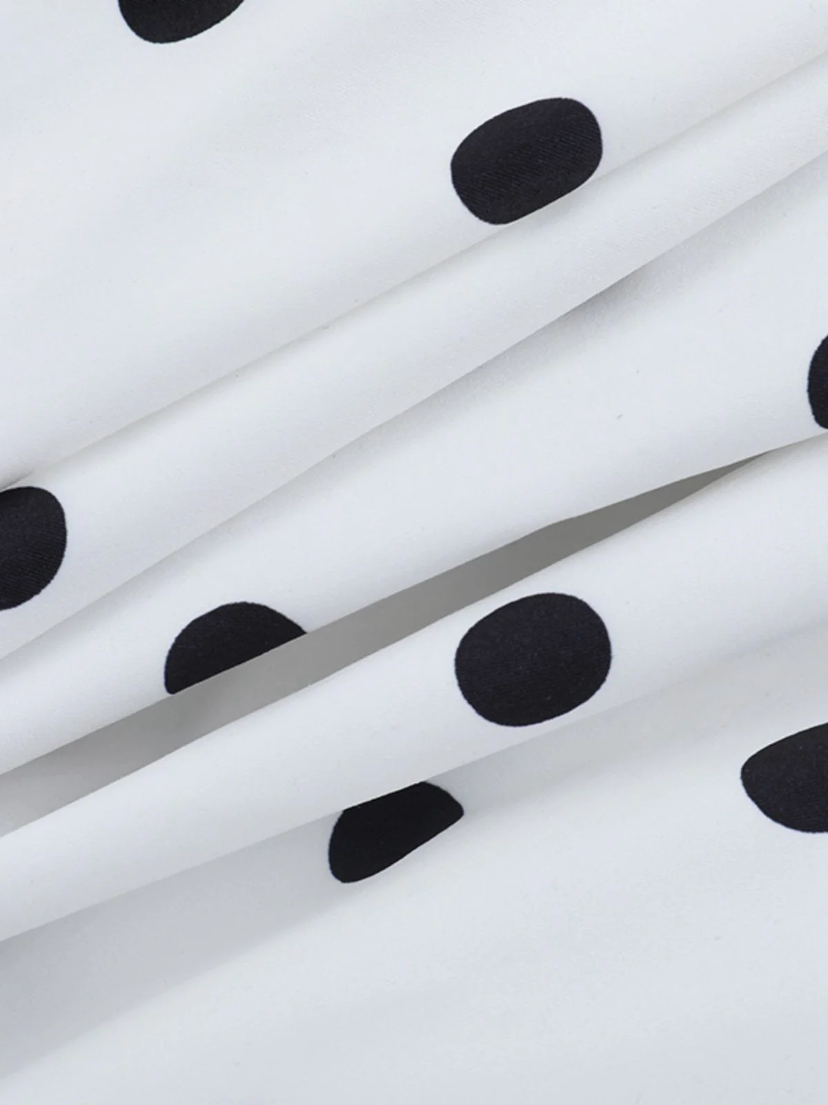 White 1960s Polka Dots Halter Tutu Dress - Image 14