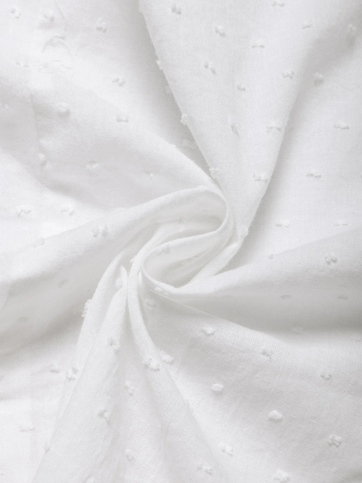 [Pre-Sale] White 1970s Pure Cotton Polka Dot Bow Tie Blouse - Image 6