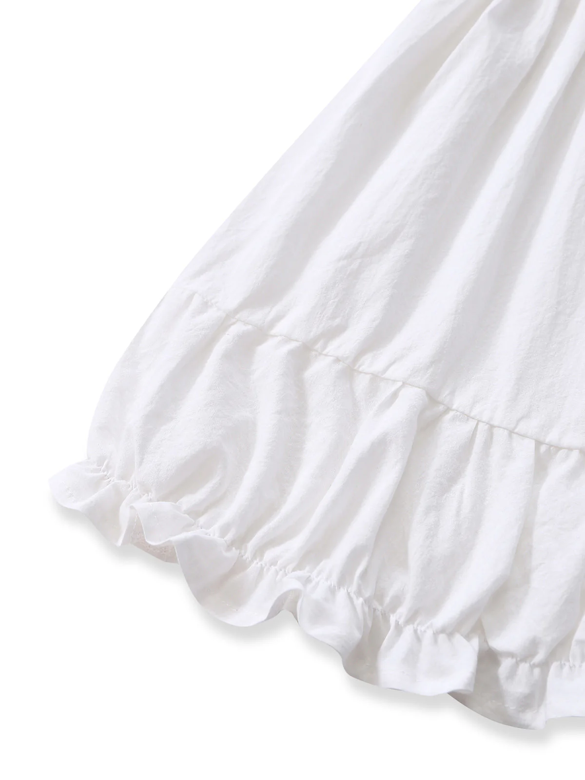 White 1970s V-Neck Sleeveless Boho Mini Dress - Image 6