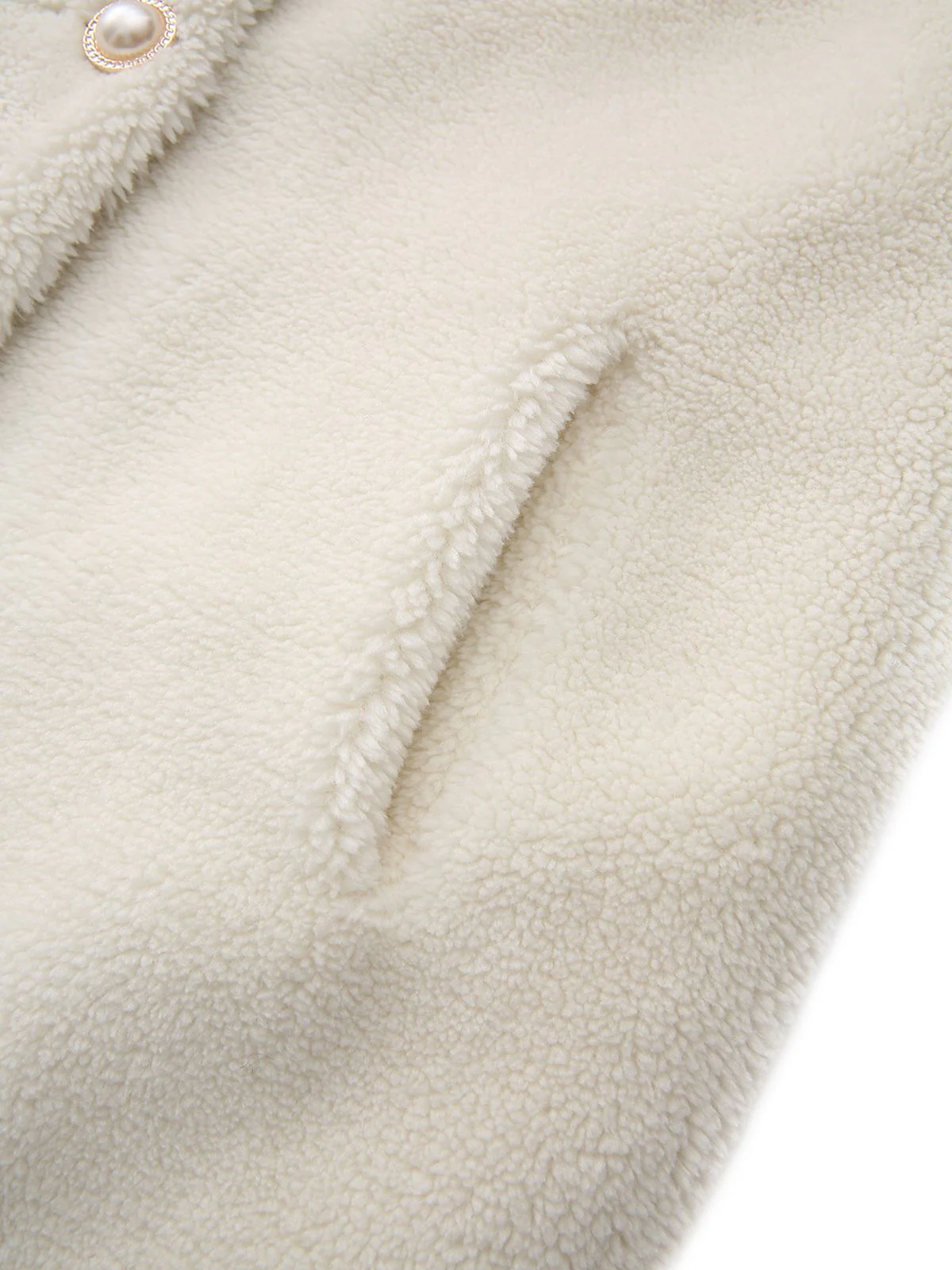 White 1980s Faux Fur Collar Long Coat - Image 5