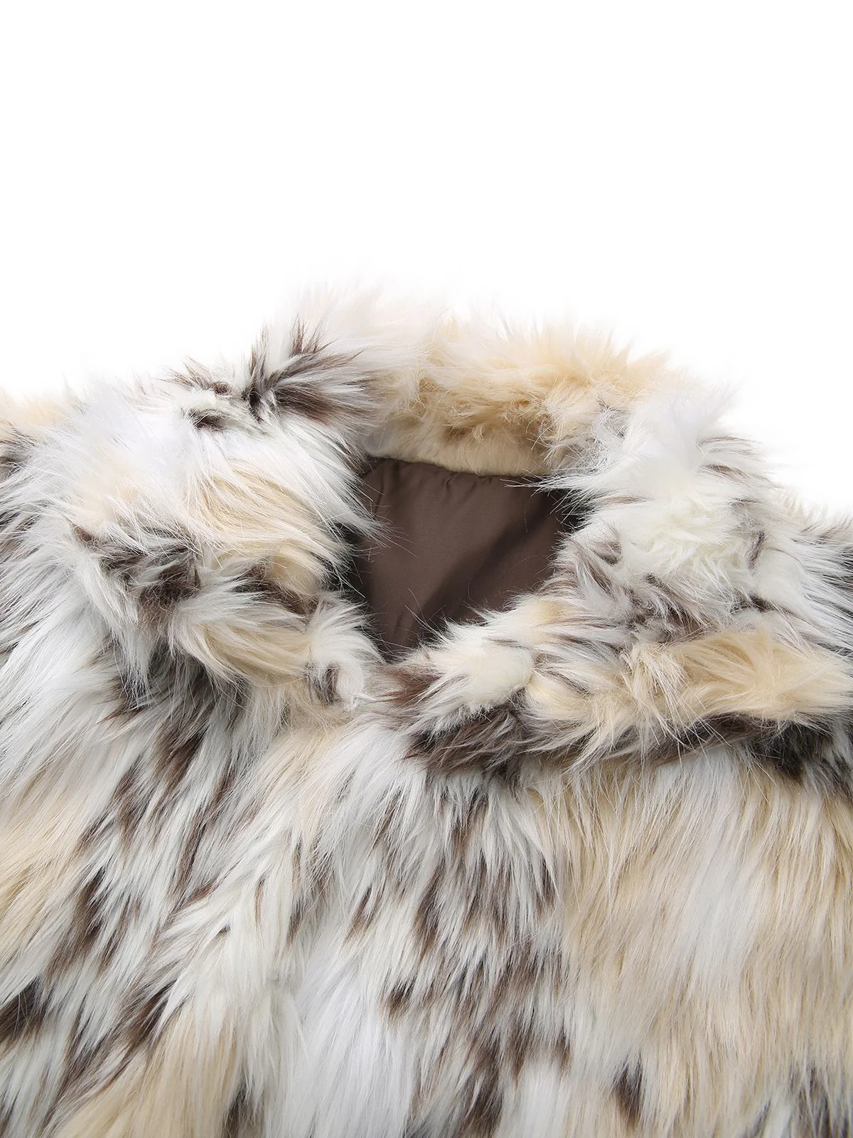 White 1980s Leopard Print Faux Fur Jacket - Image 4