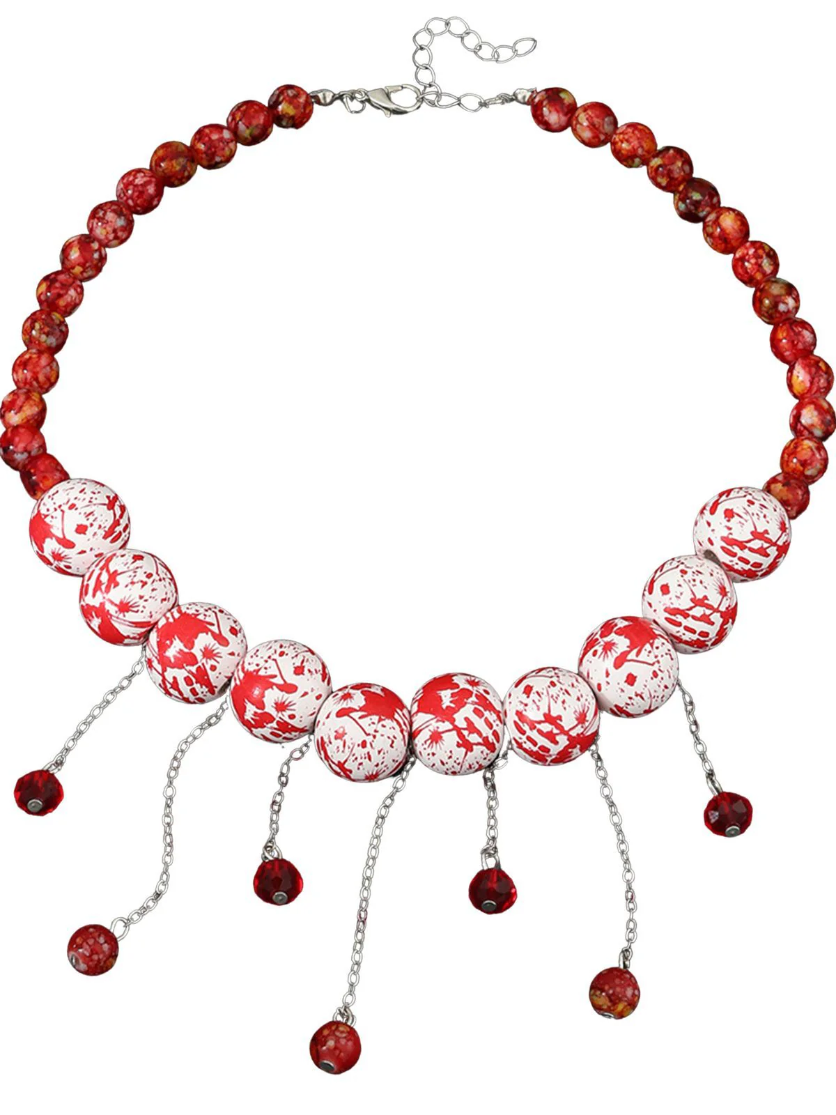 White Halloween Blood Gothic Necklace - Image 2