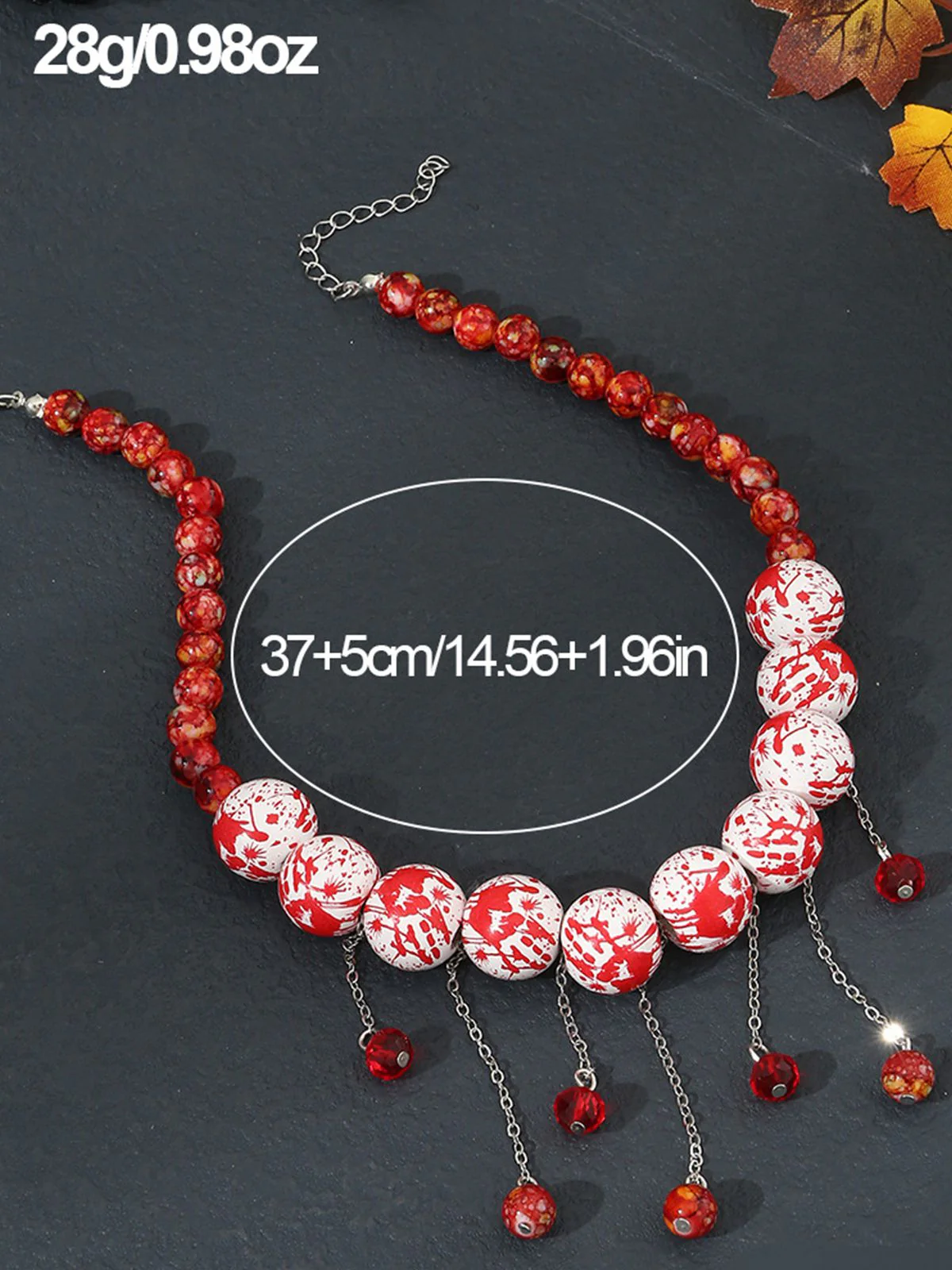 White Halloween Blood Gothic Necklace - Image 7