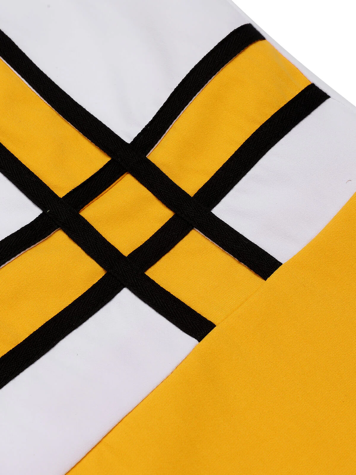 White & Yellow 1960s Bowknot Patchwork Dress - Image 6