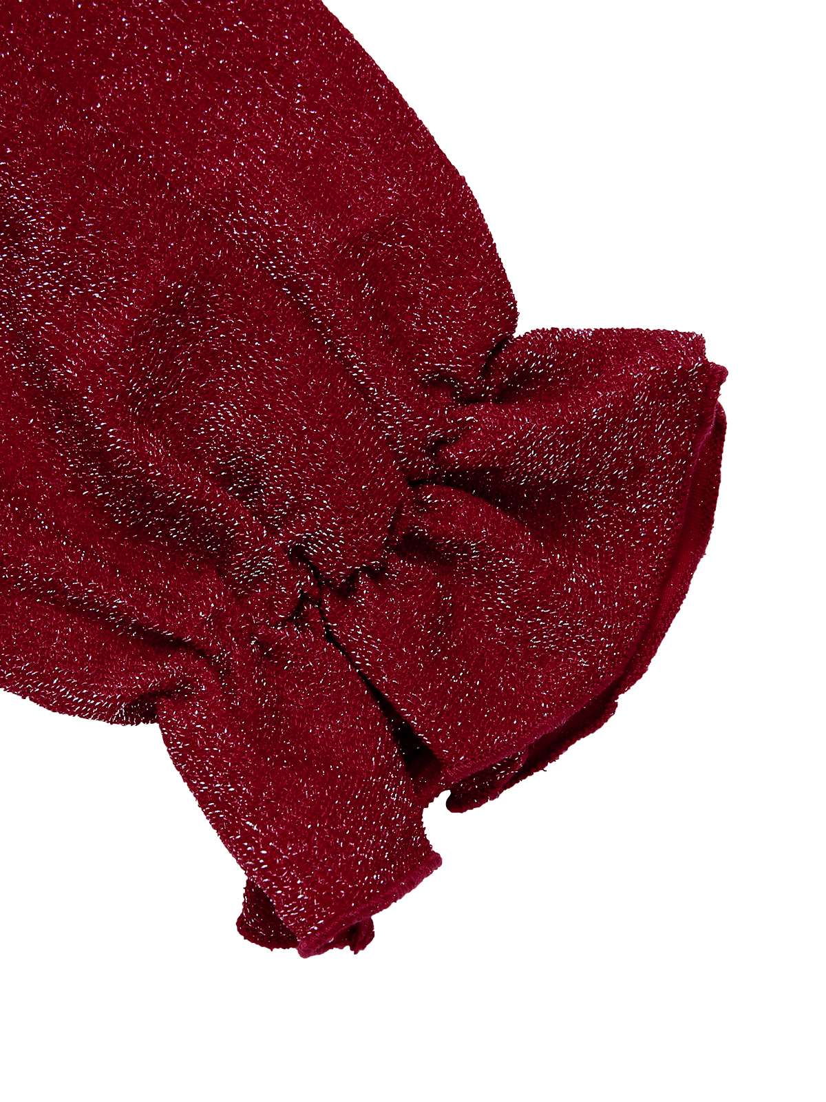 Wine Red 1930s Glitter Backless Wide-Leg Jumpsuit - Image 3