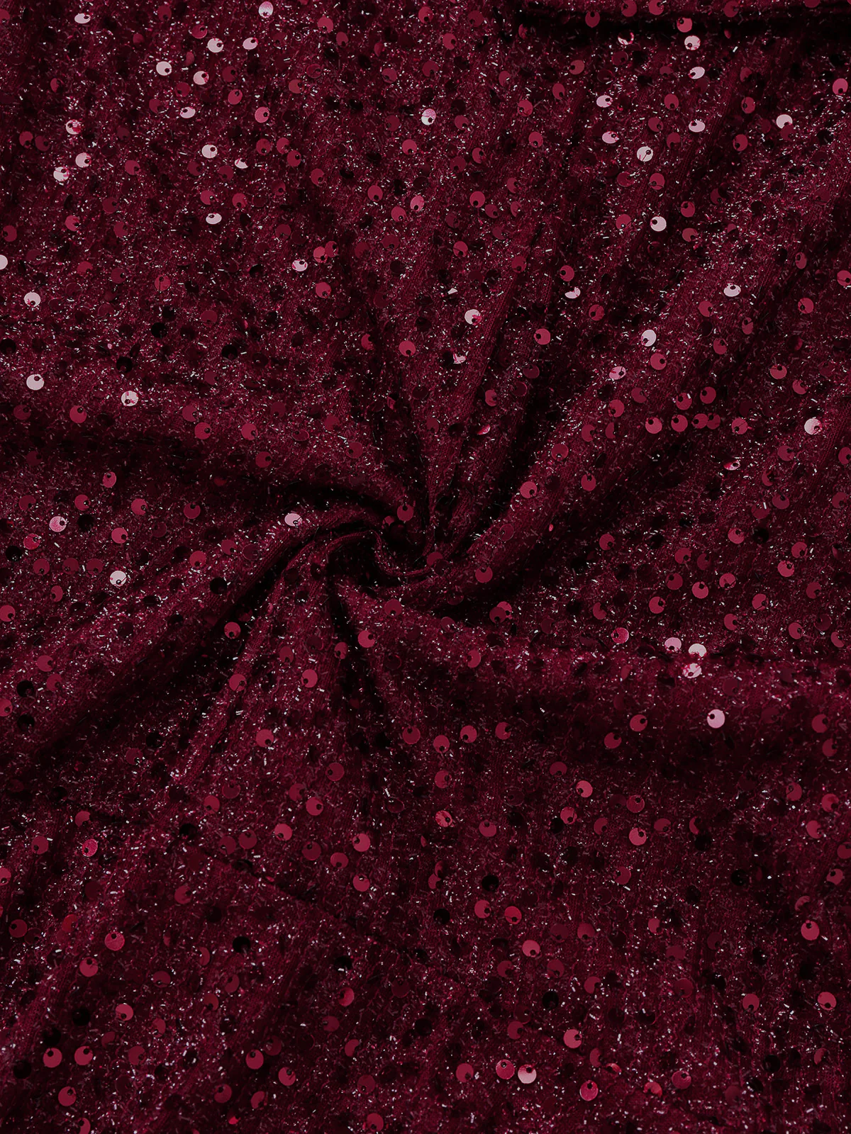 Wine Red 1930s Sequin Bow Maxi Mermaid Dress - Image 6