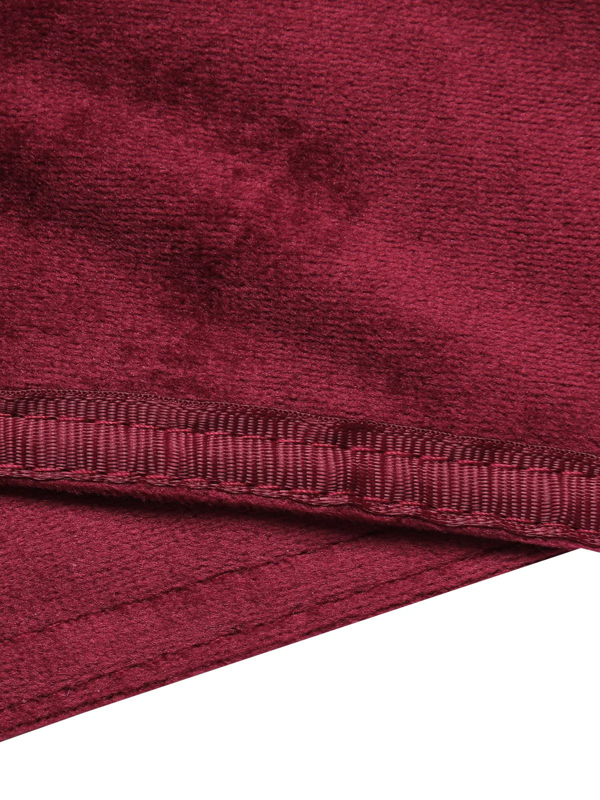 Wine Red 1930s Solid Suede Lapel Long Coat - Image 6