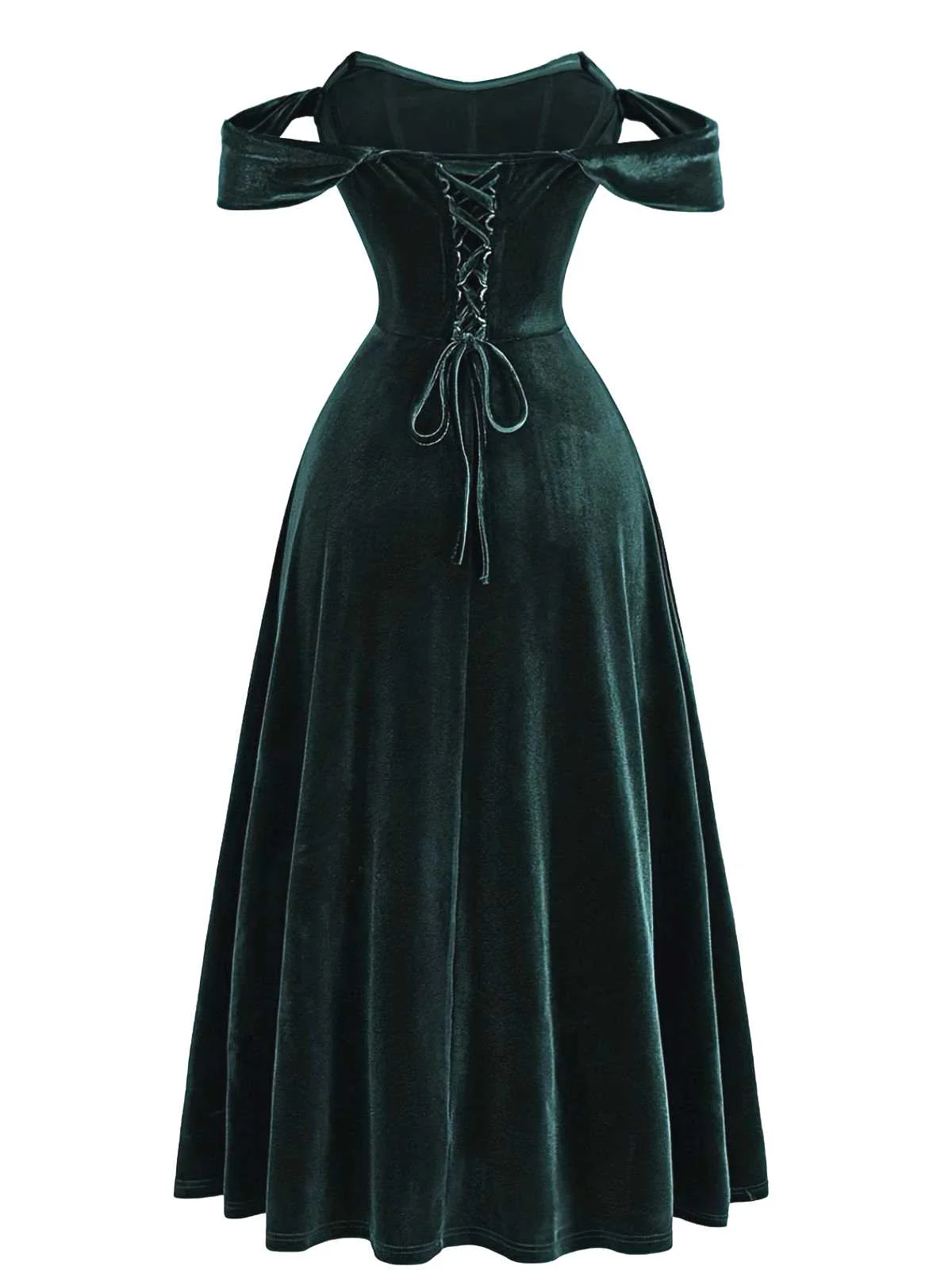 Wine Red 1930s Velvet Corset Formal Dress - Image 5