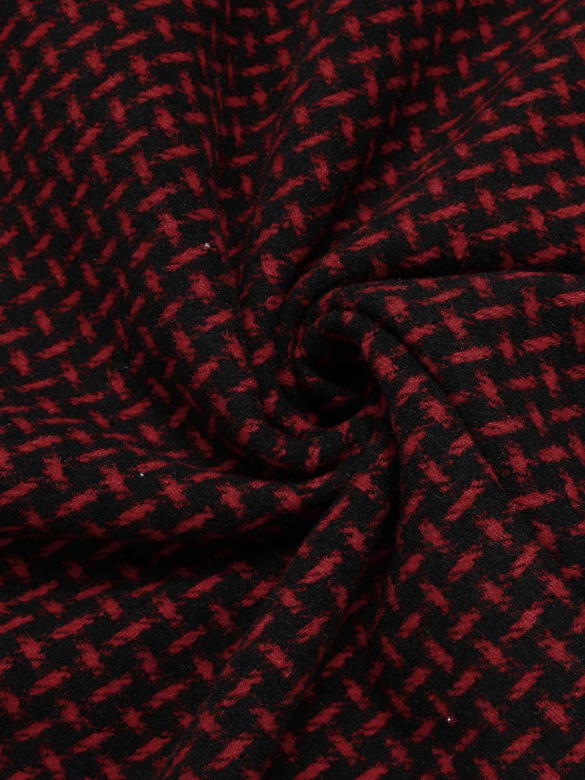 Wine Red 1940s A-Line Maxi Skirt - Image 4