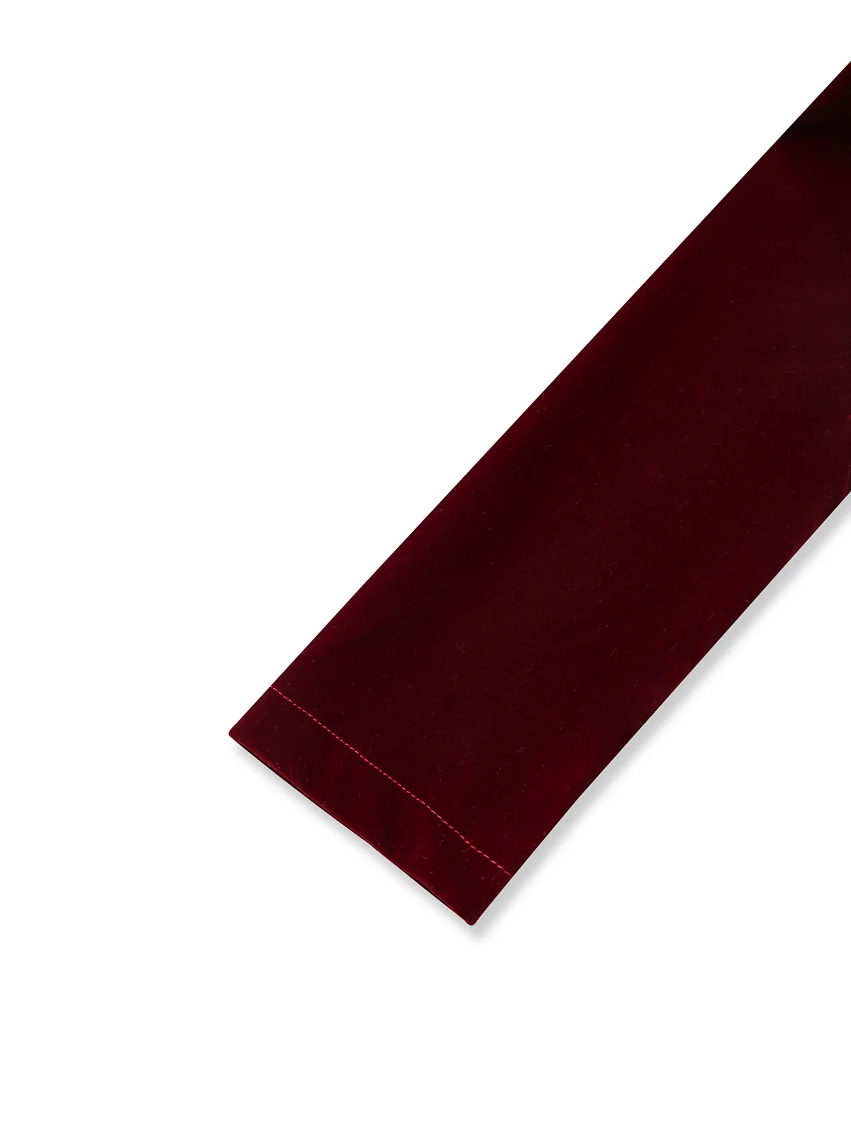 2PCS Wine Red 1940s V-Neck Velvet Jacket & Skirt - Image 6