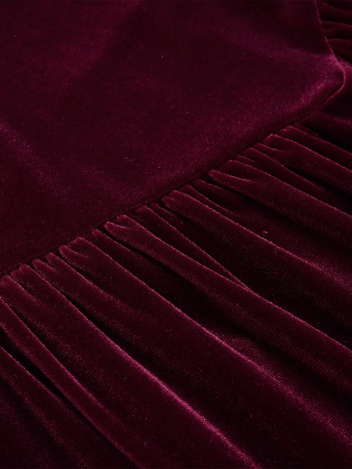 Wine Red 1950s Spaghetti Strap Velvet Nightgown - Image 3