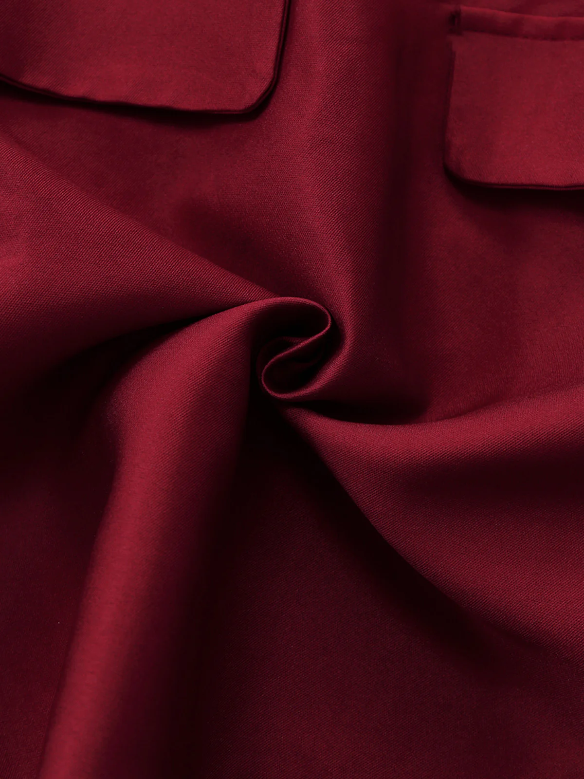 Wine Red 1960s Solid 3D Floral Short Dress - Image 5