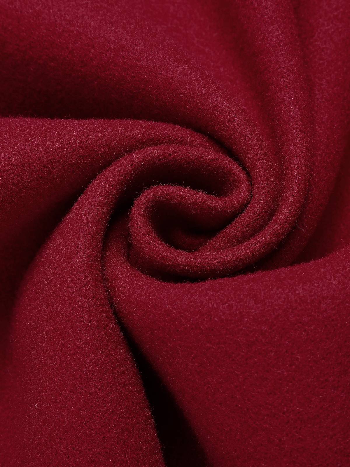 Wine Red 1960s Solid Belted Cloak Coat - Image 7
