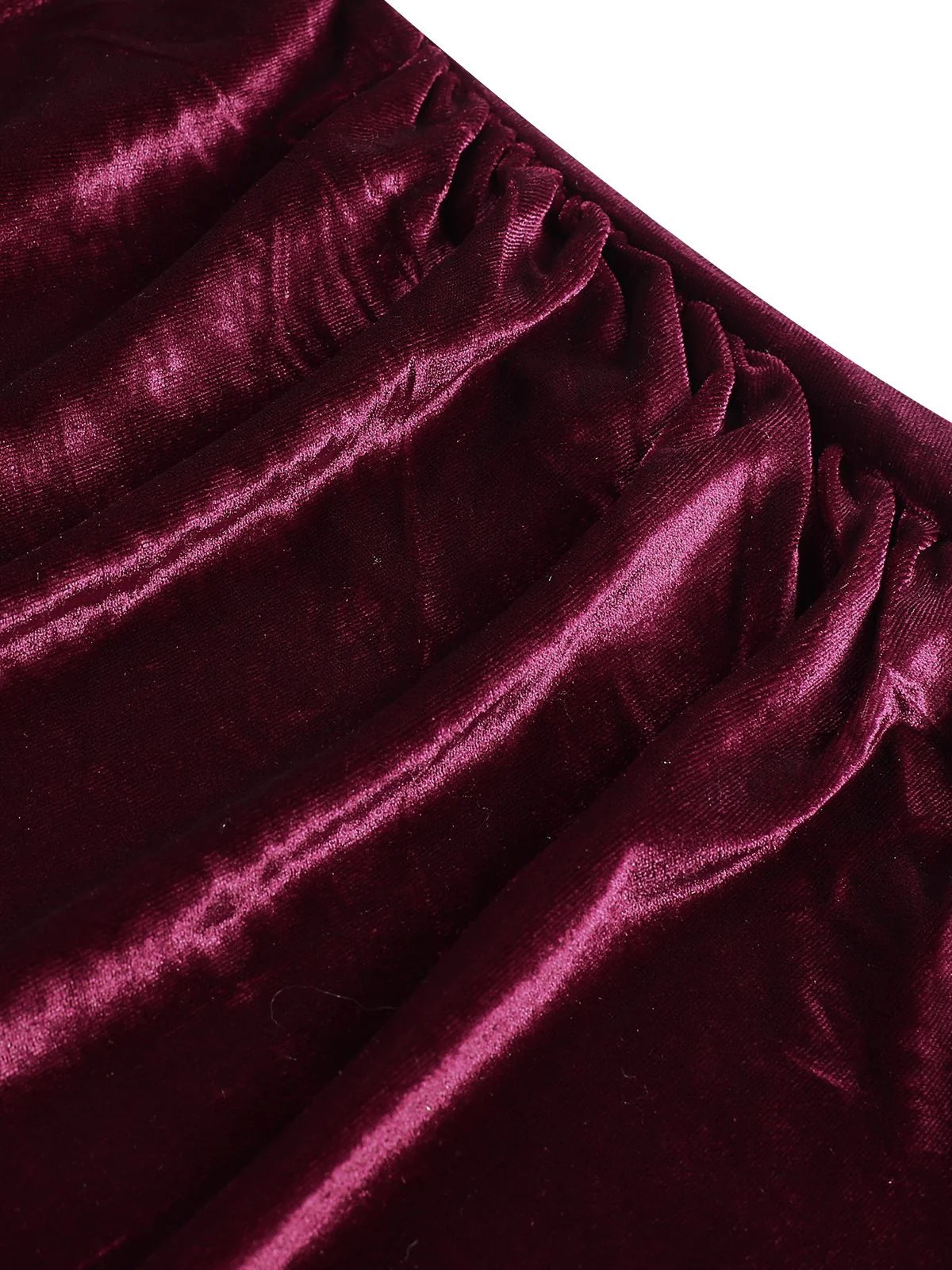 Wine Red 1960s Solid V-Neck Wrap Dress - Image 4