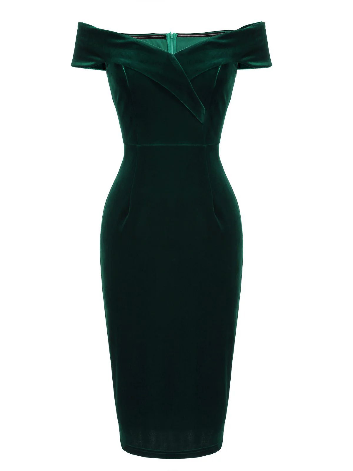 Wine Red 1960s Velvet Bodycon Vintage Dress - Image 10