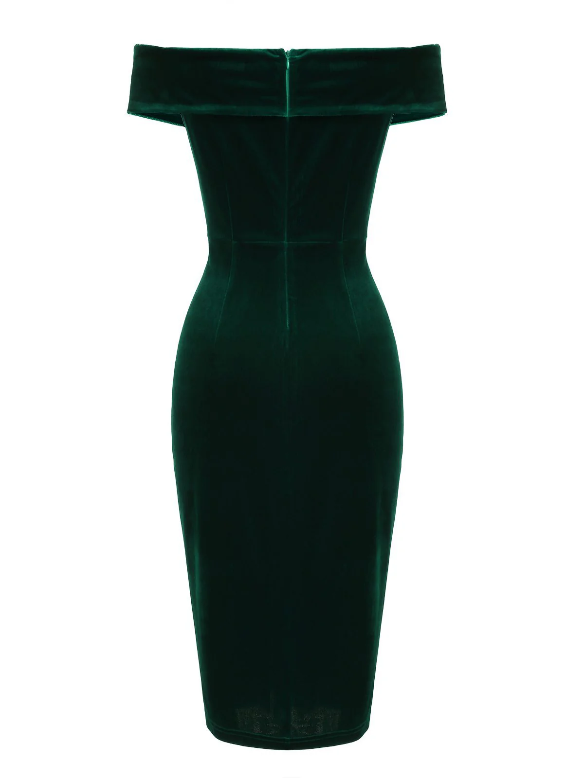 Wine Red 1960s Velvet Bodycon Vintage Dress - Image 12