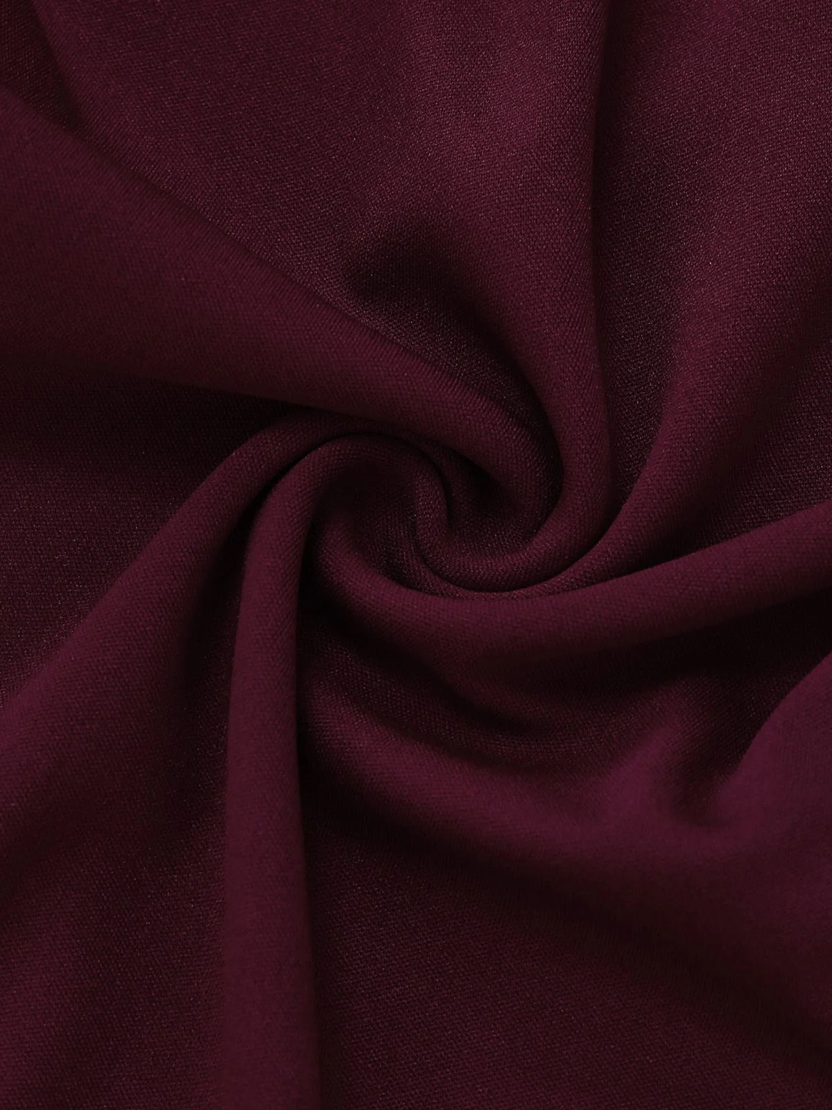 Wine Red 1970s Deep V-Neck Cutout Metal Buckle Jumpsuit - Image 5