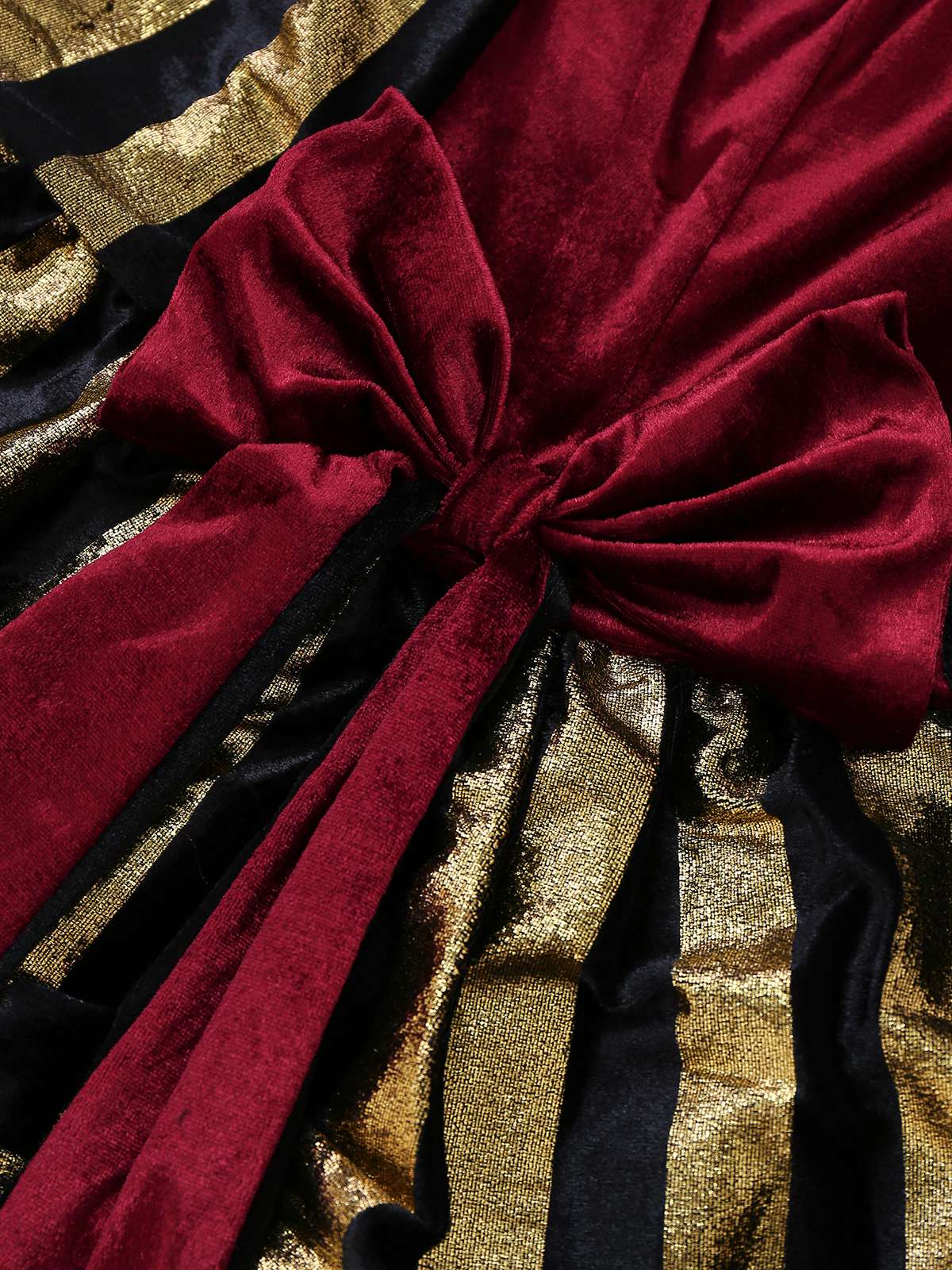 Wine Red 1970s Halloween Velvet Pirate Captain Dress - Image 6