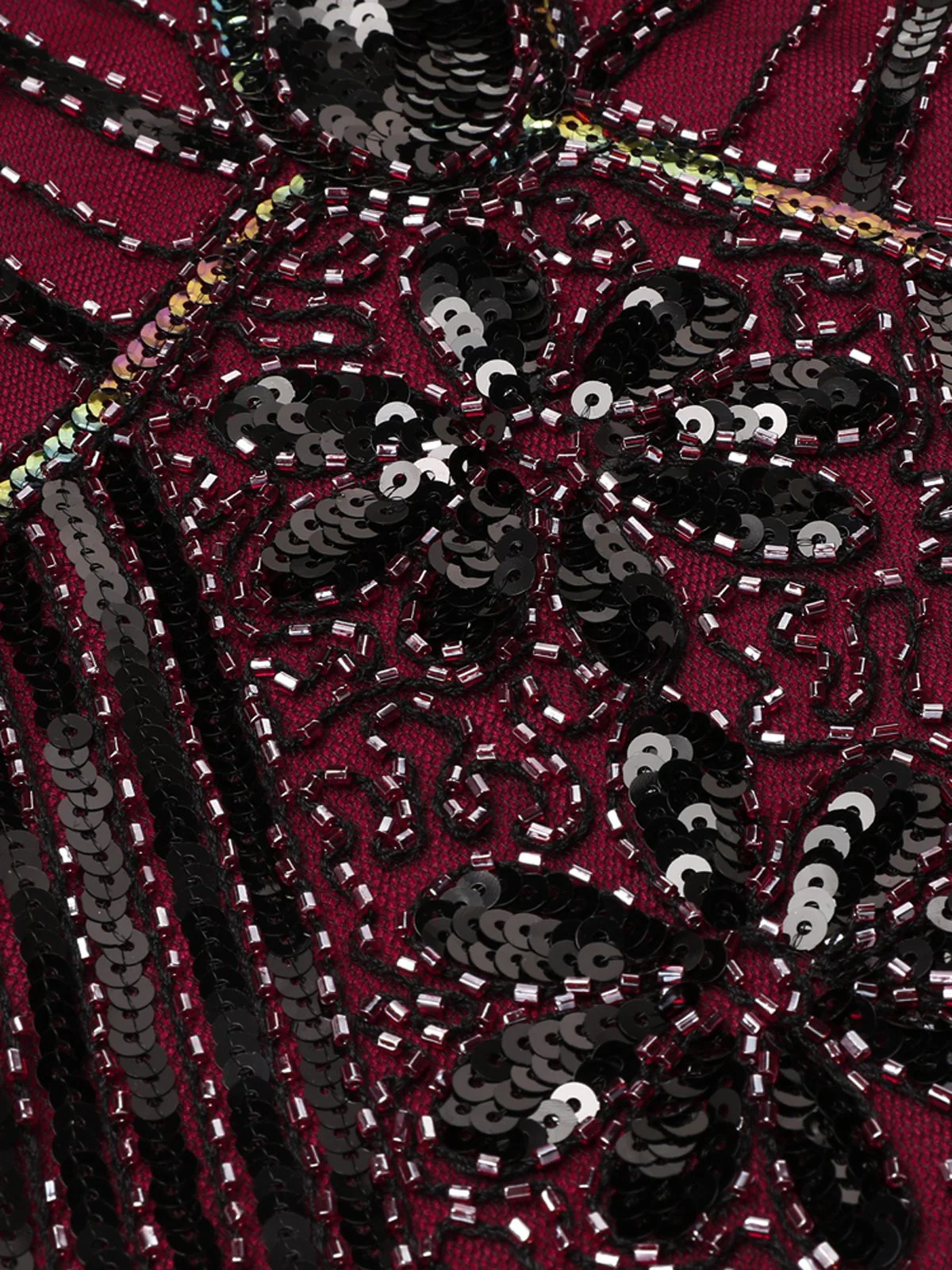 1920s Sequined Fringe Dress - Image 8