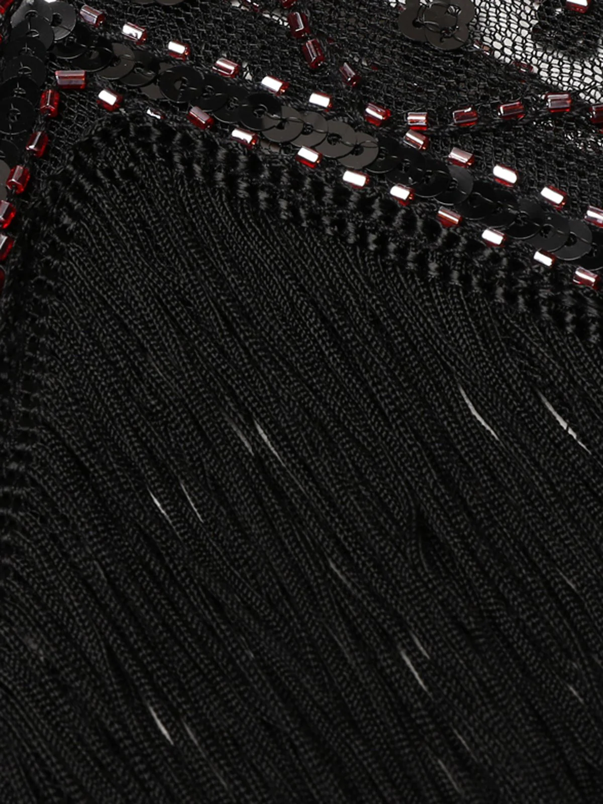 1920s Sequined Fringe Dress - Image 9