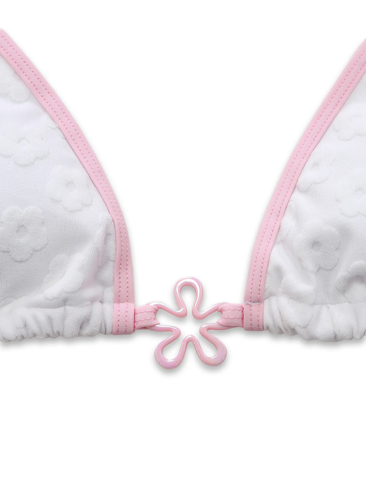 Y2K Halter Textured Floral Bikini Set & Cherry Love Crop Cover-up - Image 6