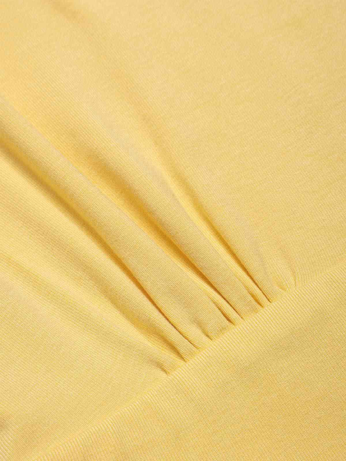 Yellow 1930s Plaid Keyhole Tie Neck Jumpsuit - Image 7