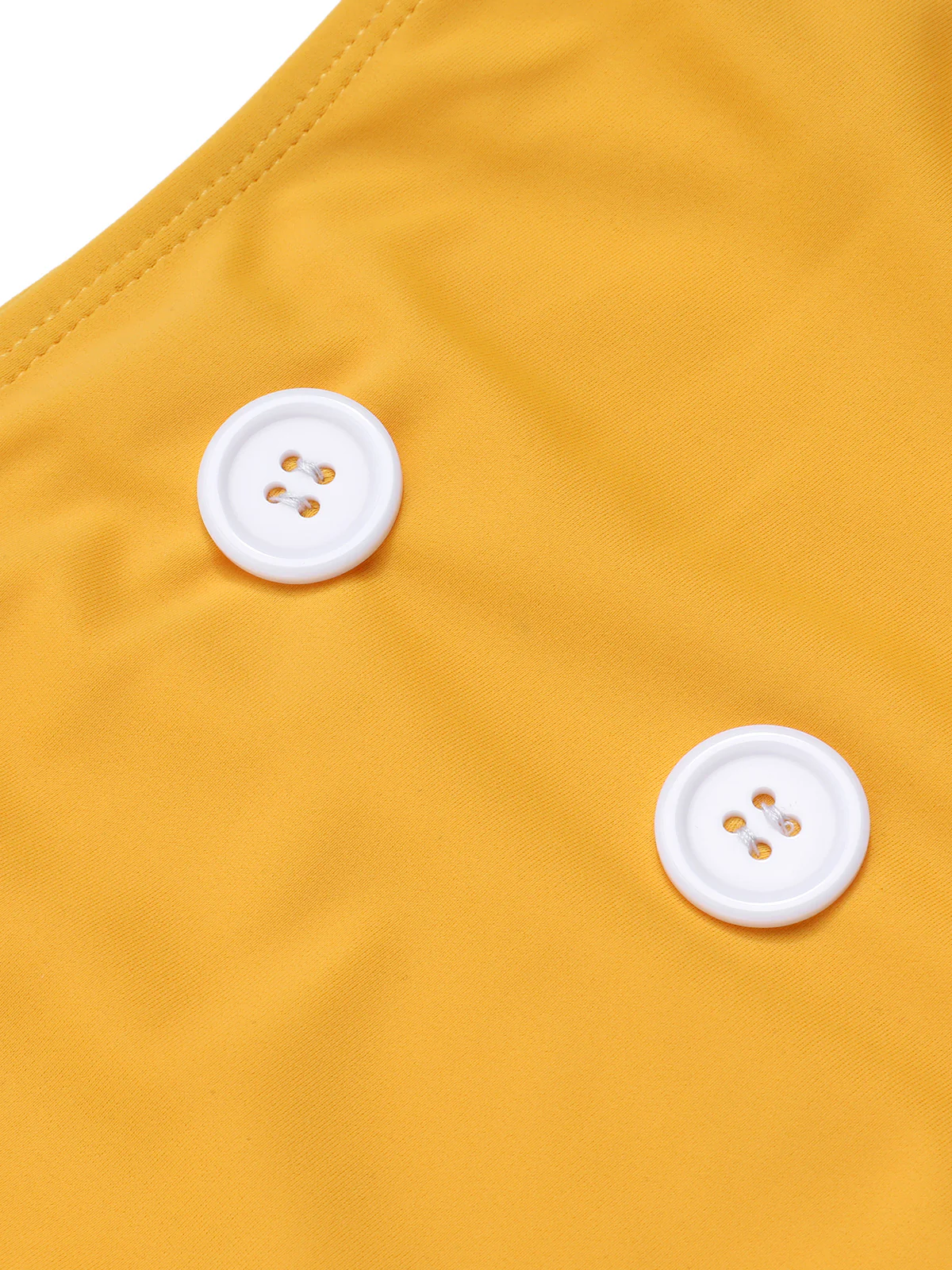 Yellow 1940s Polka Dot Ruffle Swimsuit - Image 7
