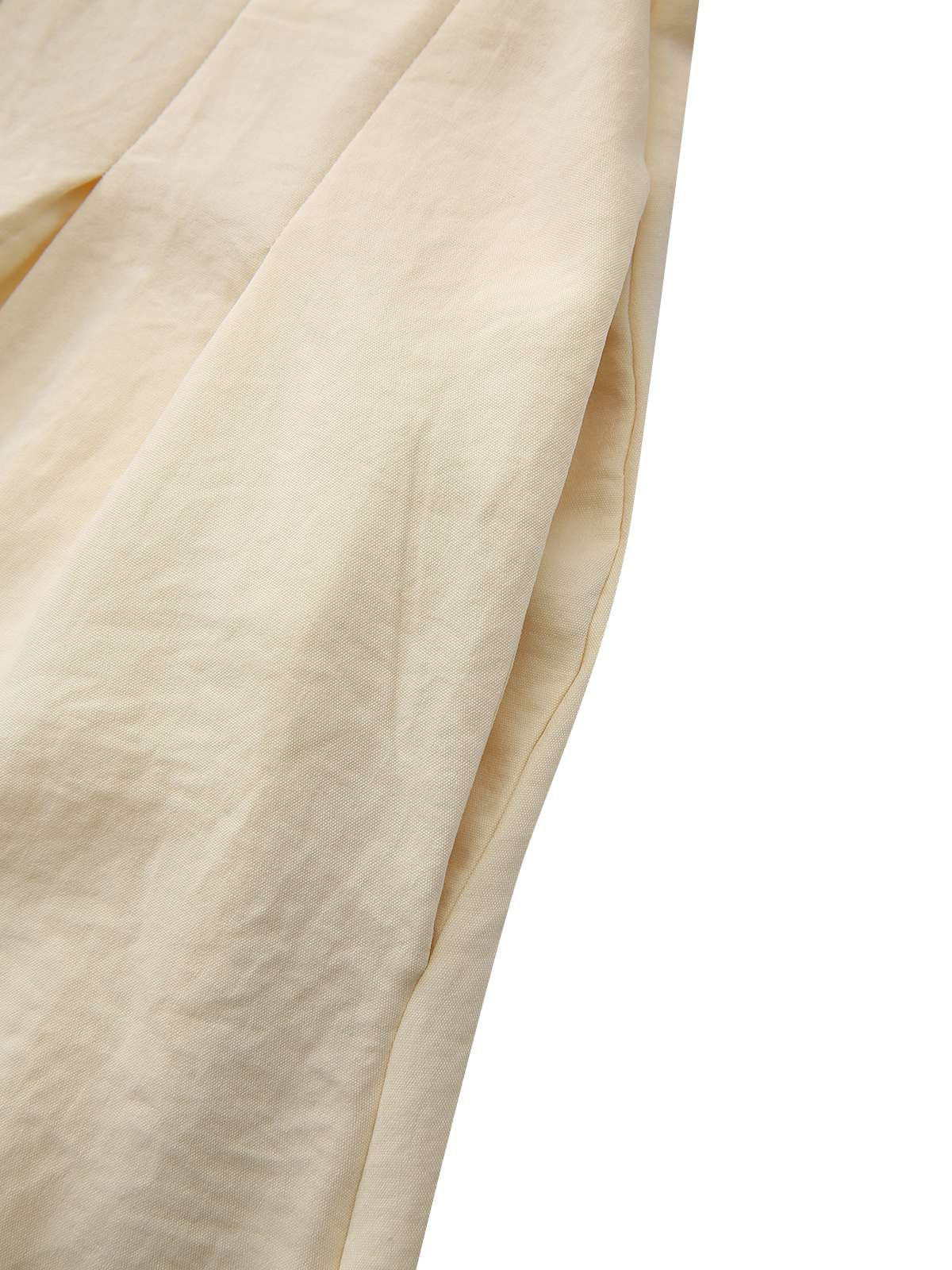 Yellow 1940s Waist-Tie Button Shirt Collar Dress - Image 6