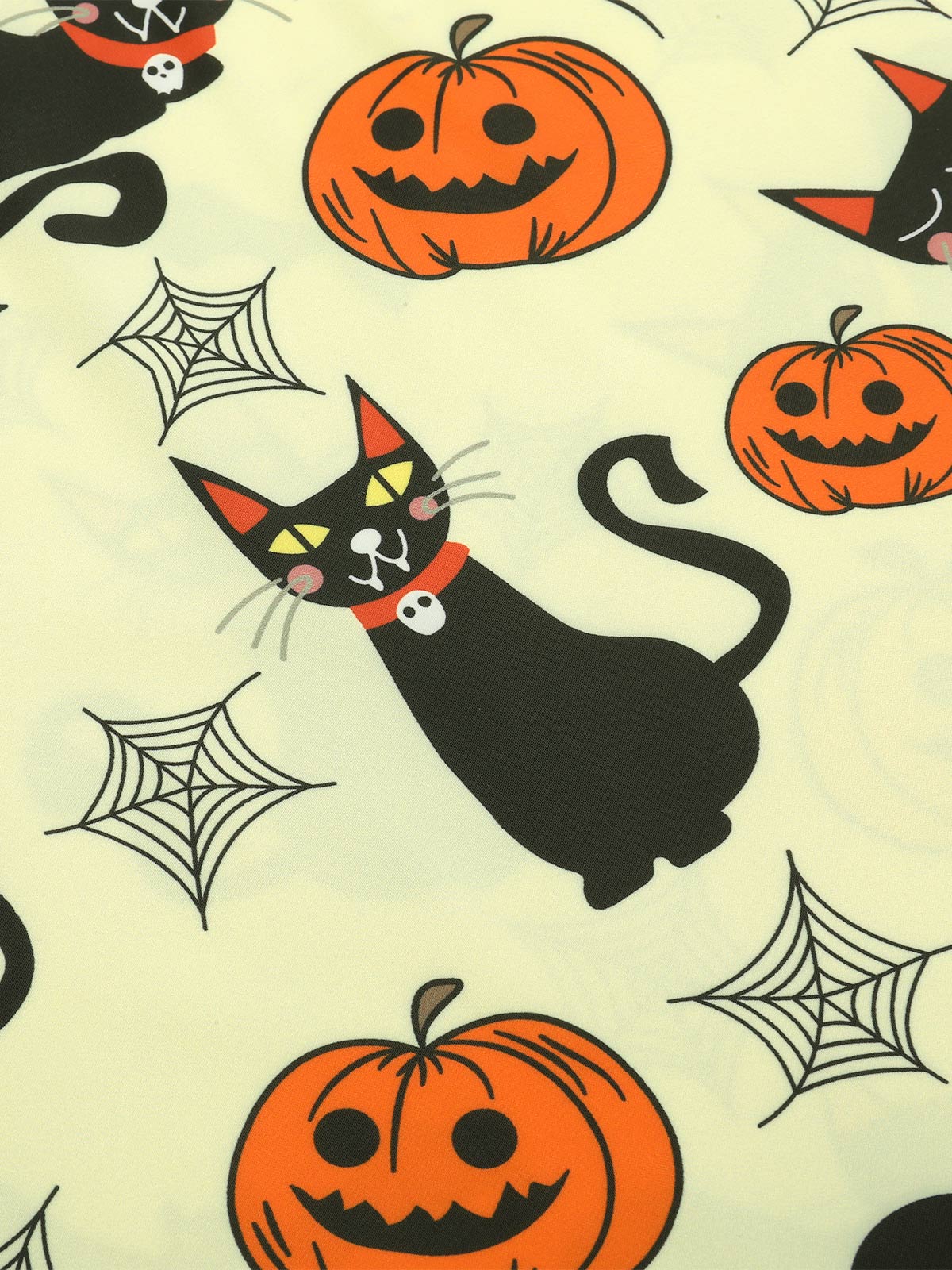 Yellow 1950s Halloween Bow Lapel Dress - Image 6