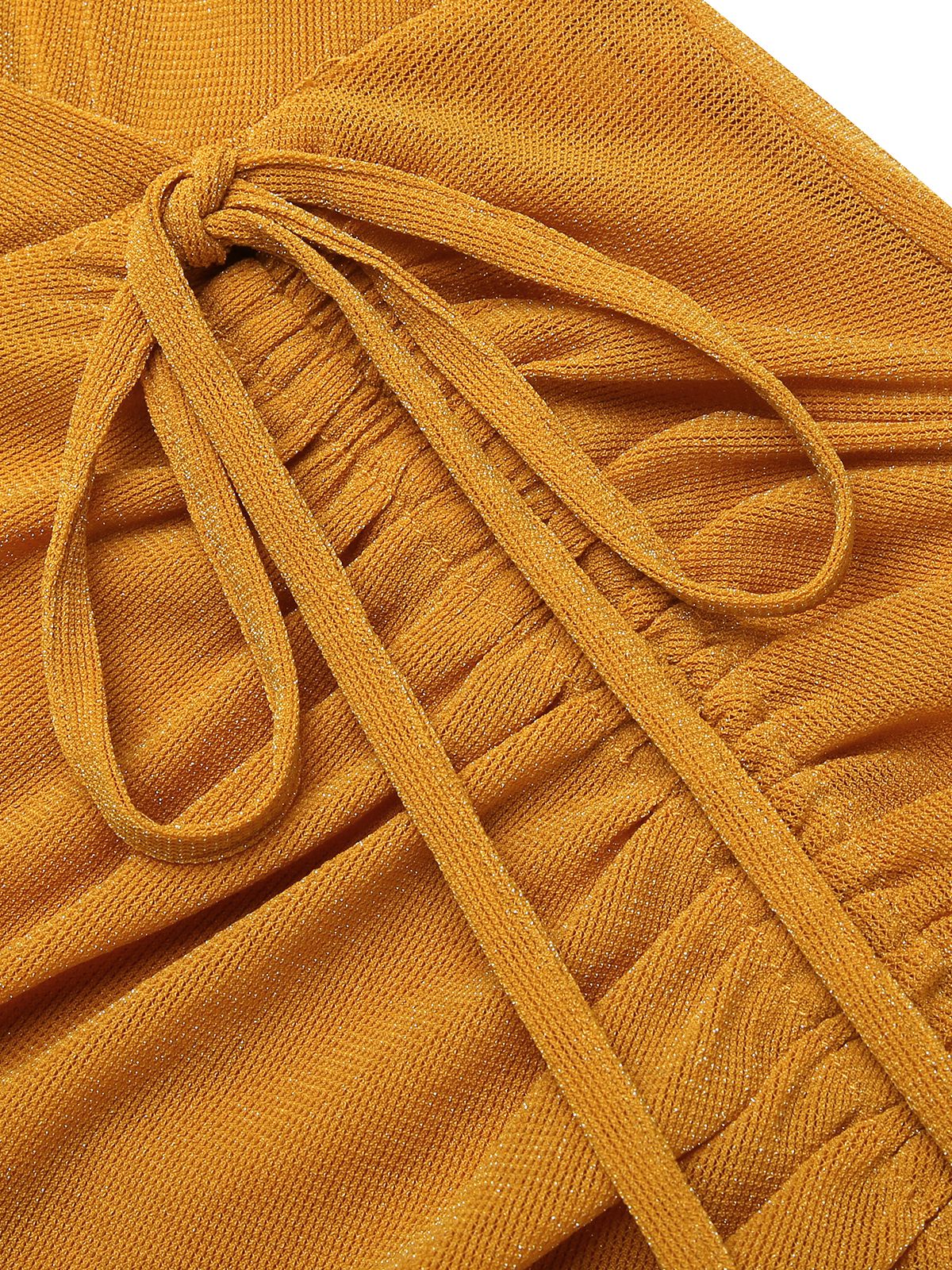 1930s Ruffle Lace-up Fishtail Dress - Image 8