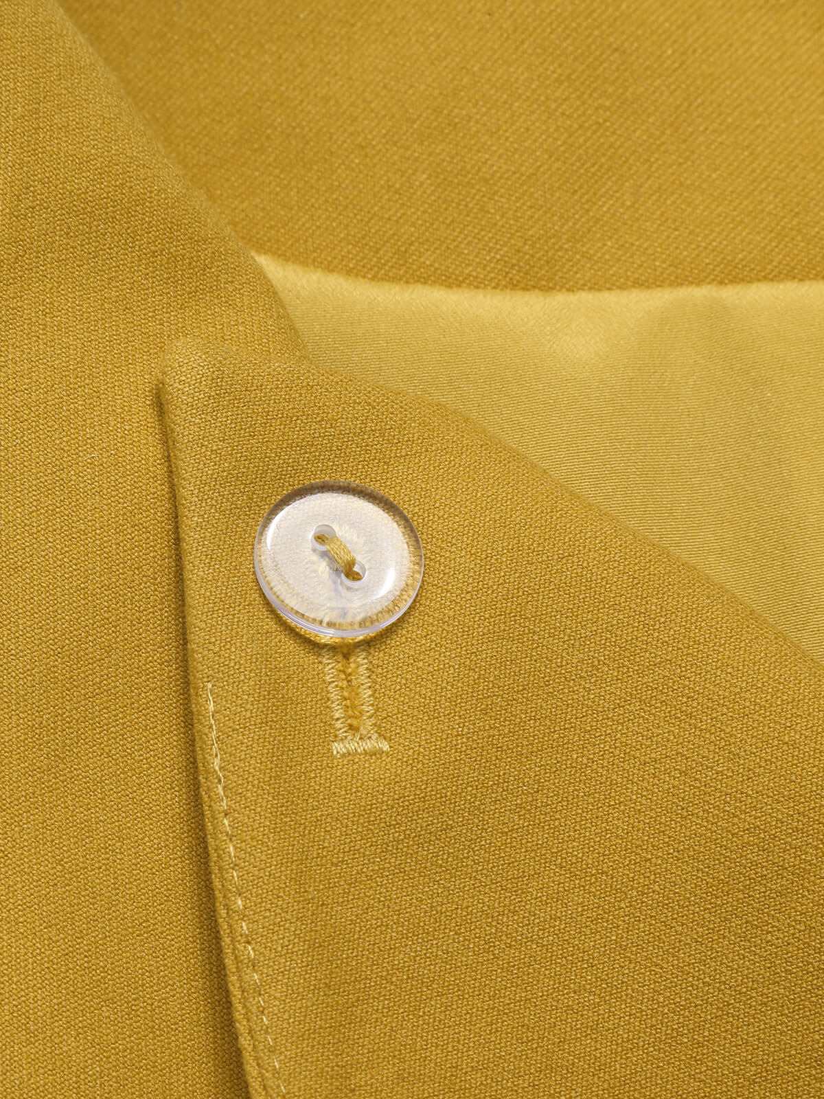 Yellow 1950s Solid Button Short Coat - Image 7