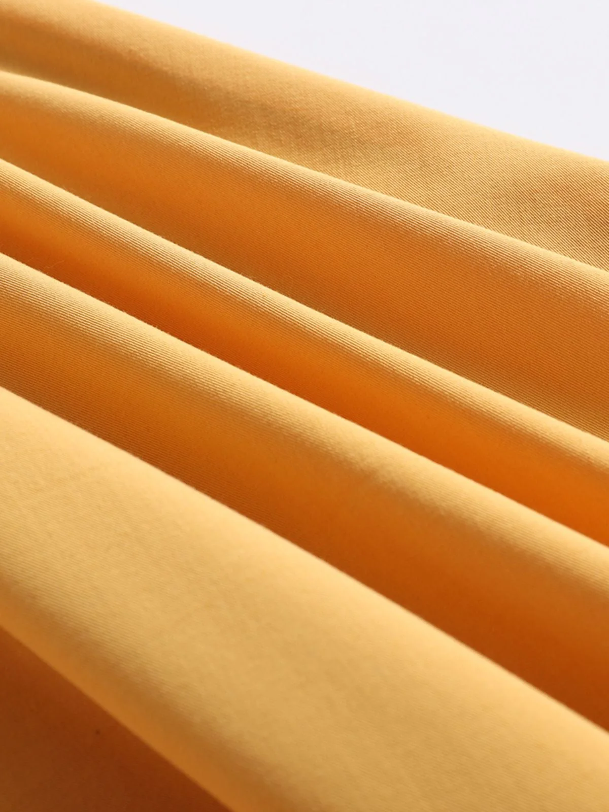 Yellow 1950s Solid Buttoned Swing Dress - Image 9