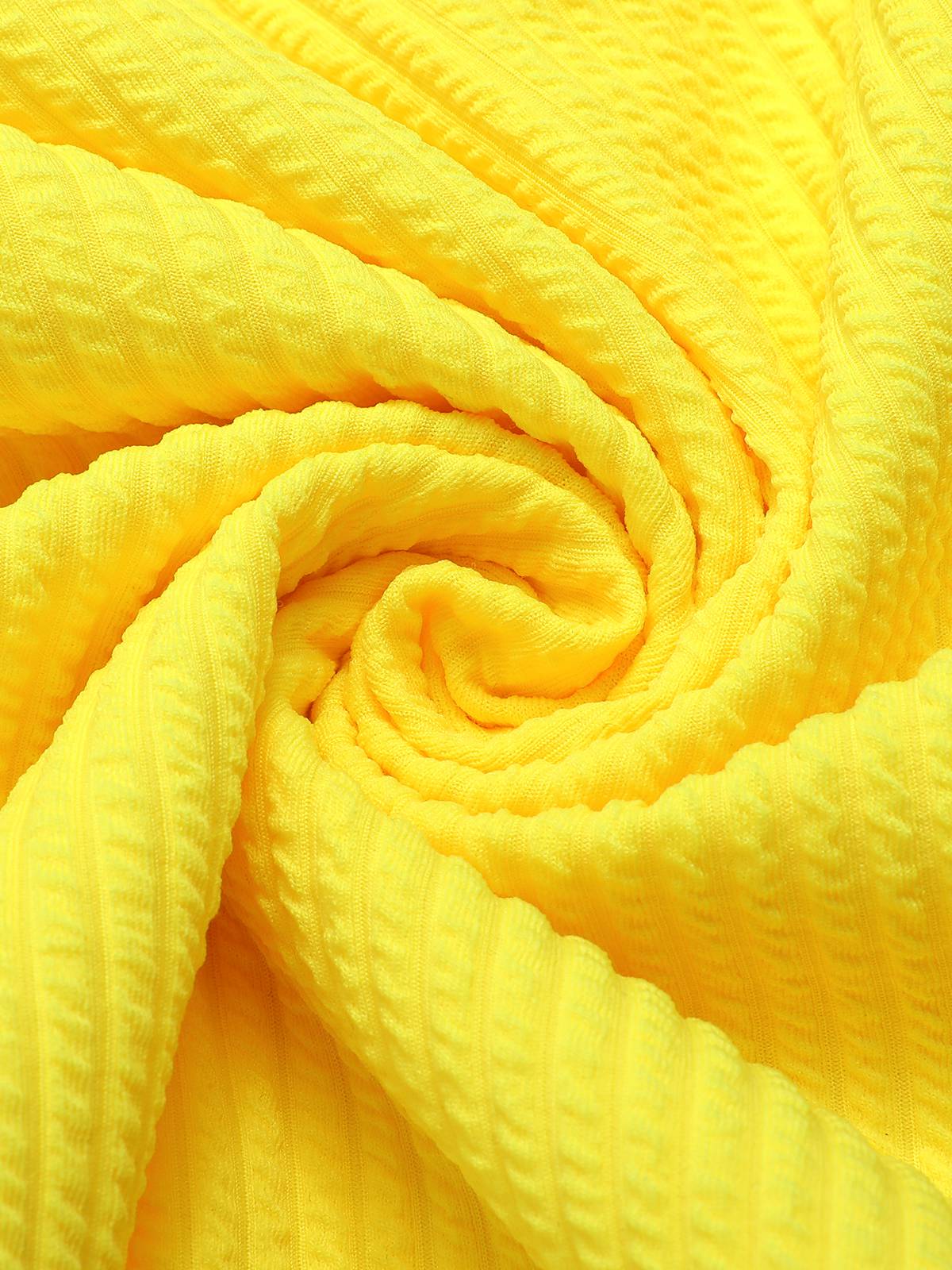 Yellow 1950s Spaghetti Strap One-Piece Swimsuit - Image 7