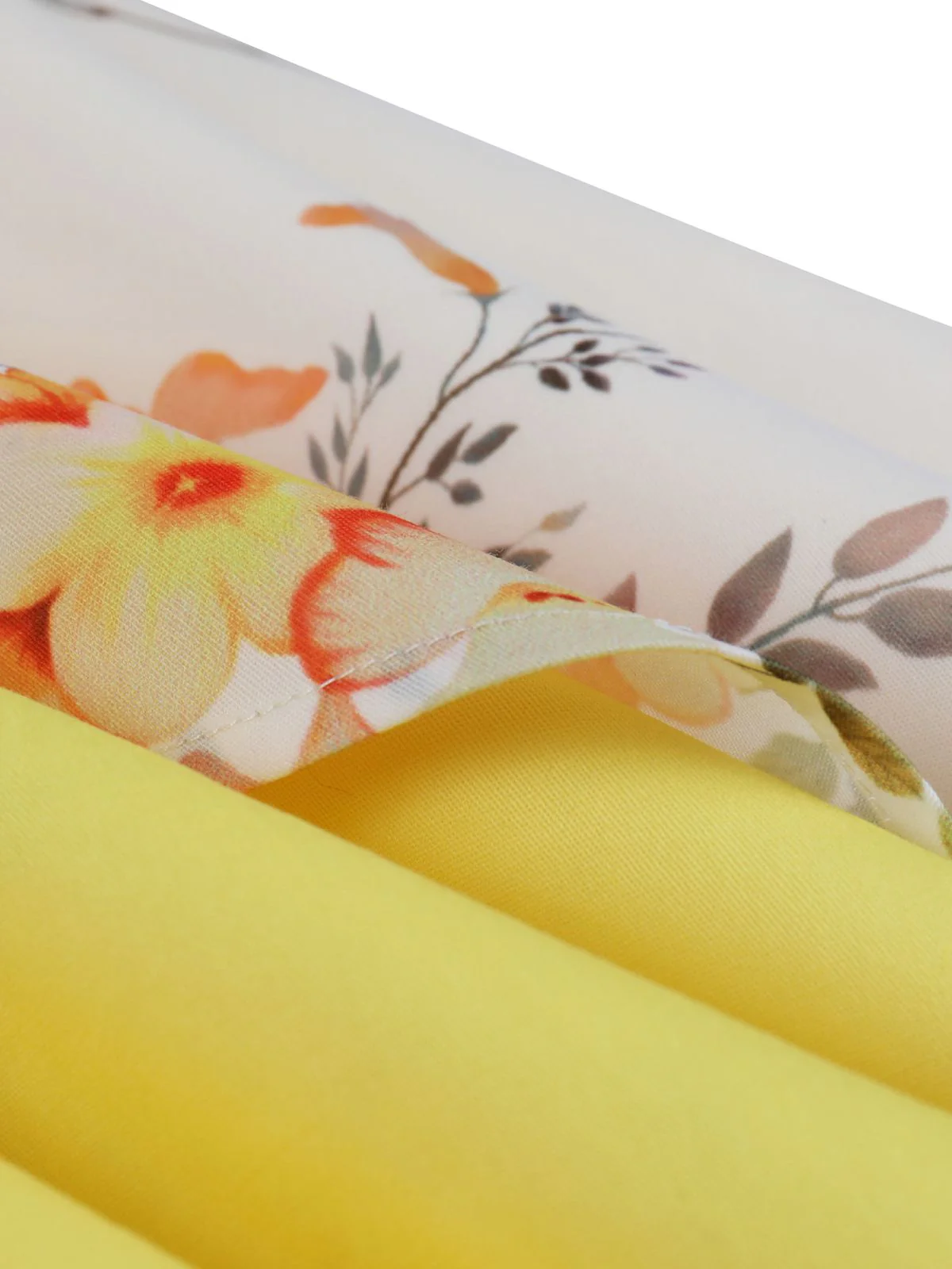 Yellow 1950s Strap Floral Patchwork Contrast Dress - Image 5