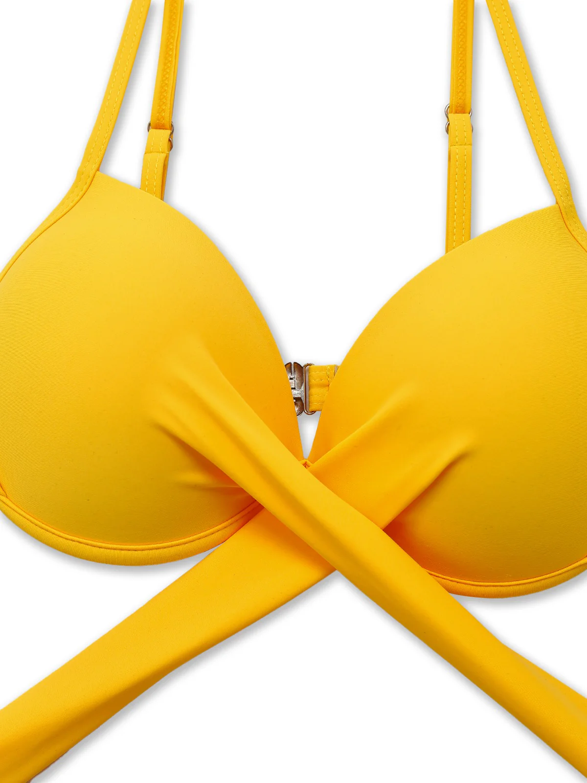 Yellow 1950s Sunflower Tie Back Bikini Set - Image 3