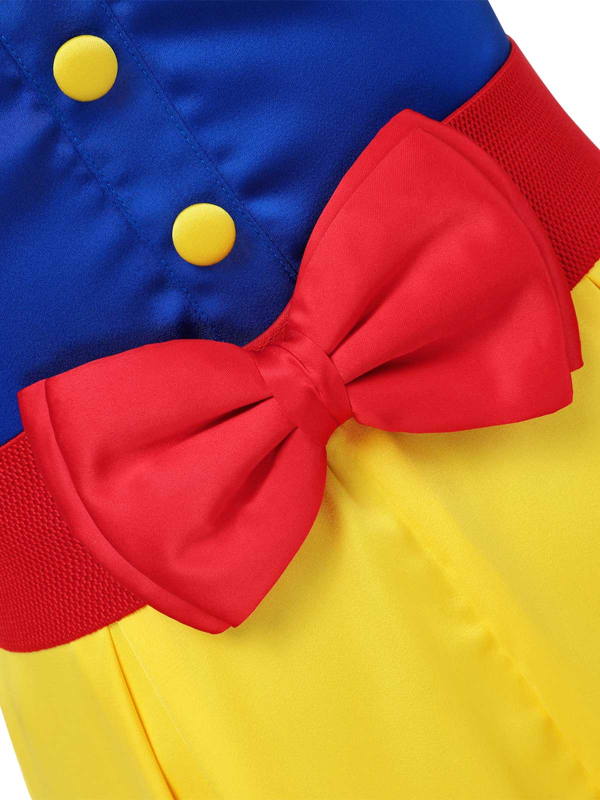 Yellow 1950s Sweetheart Collar Bow Belt Romper - Image 5
